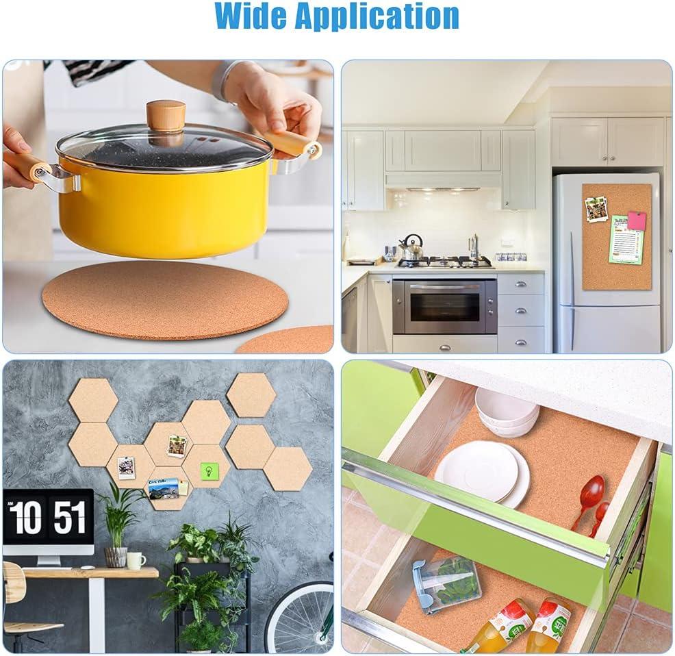 Self-Adhesive Cork Board Roll, 1/8" Thick Cork Boards for Walls, 20"x16" Cork Board Roll for Office, Home, School(3mm,40 * 50cm)