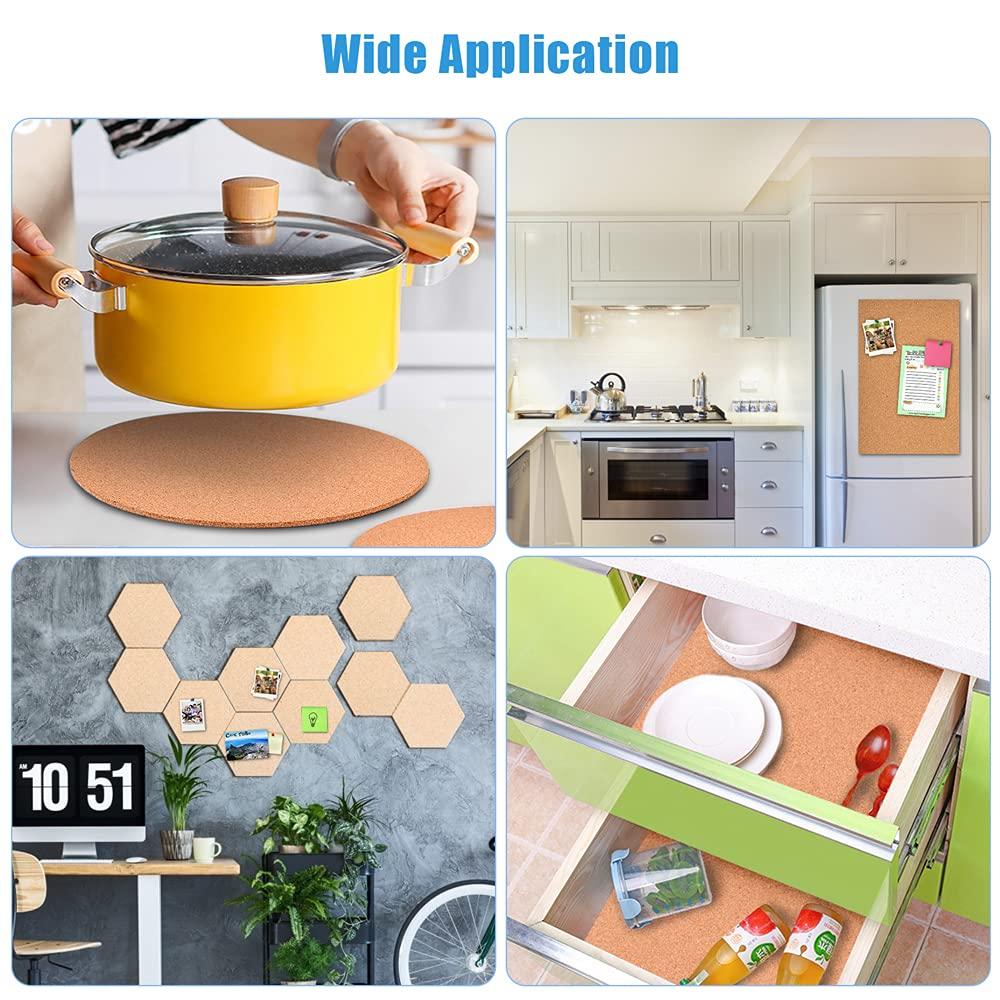 Self-Adhesive Cork Board Roll, 1/8" Thick Cork Boards for Walls, 20"x16" Cork Board Roll for Office, Home, School(3mm,40 * 50cm)