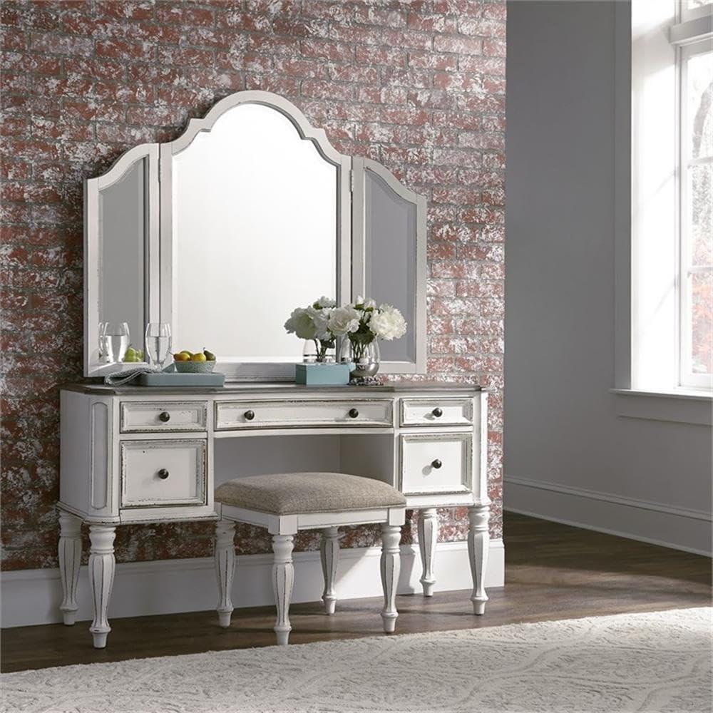 Magnolia Manor White 3 Piece Vanity Set