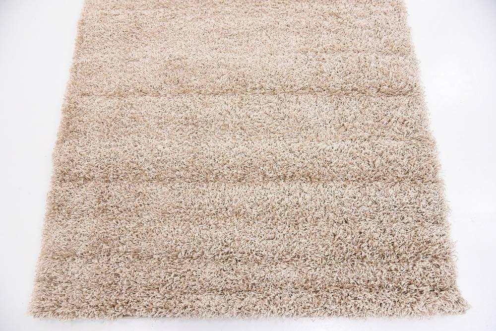 Unique Loom 4' 1 x 6' 1 Solid Shag Taupe Area Rug
