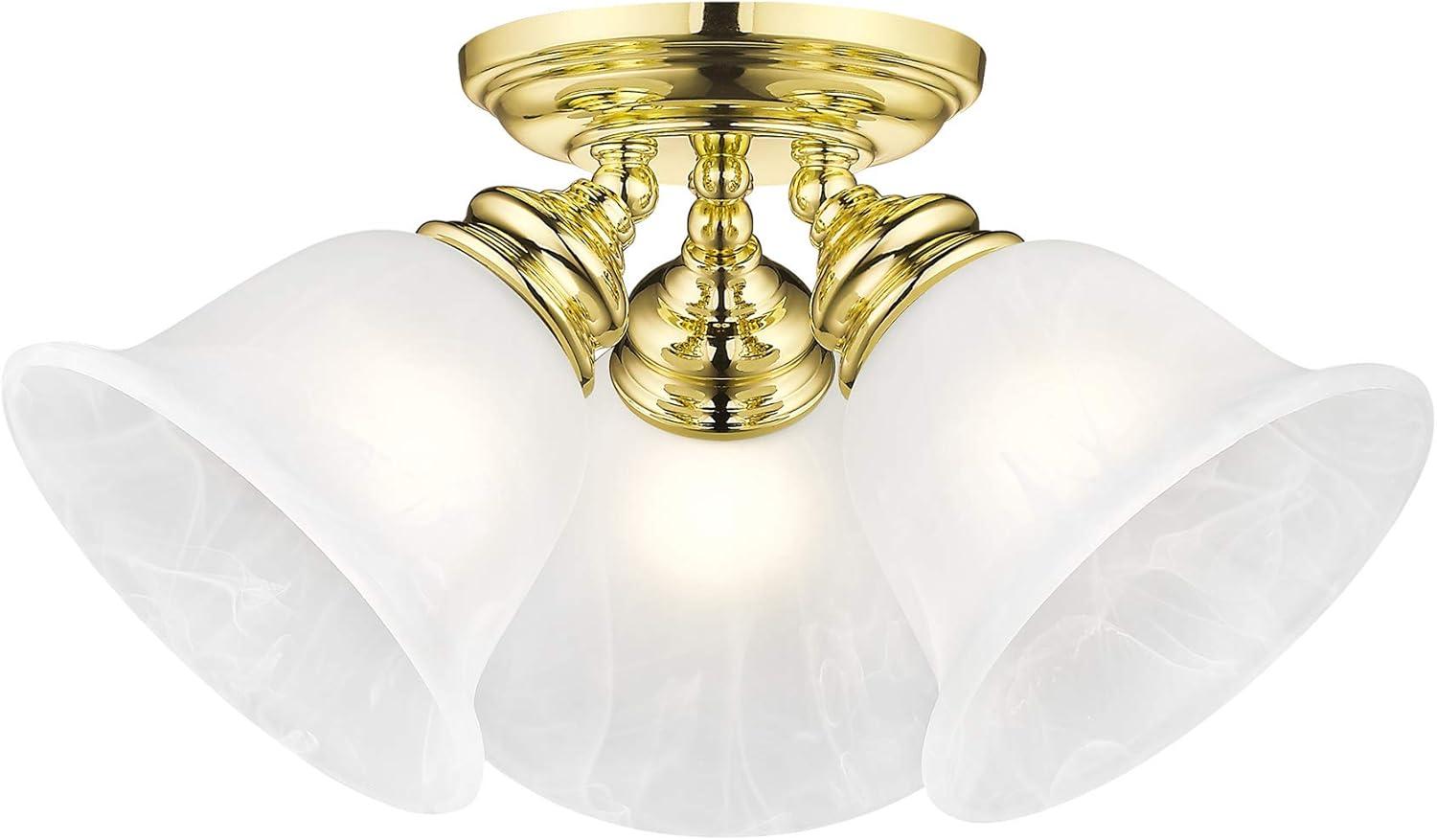Livex Lighting Essex Ceiling Mount in Polished Brass