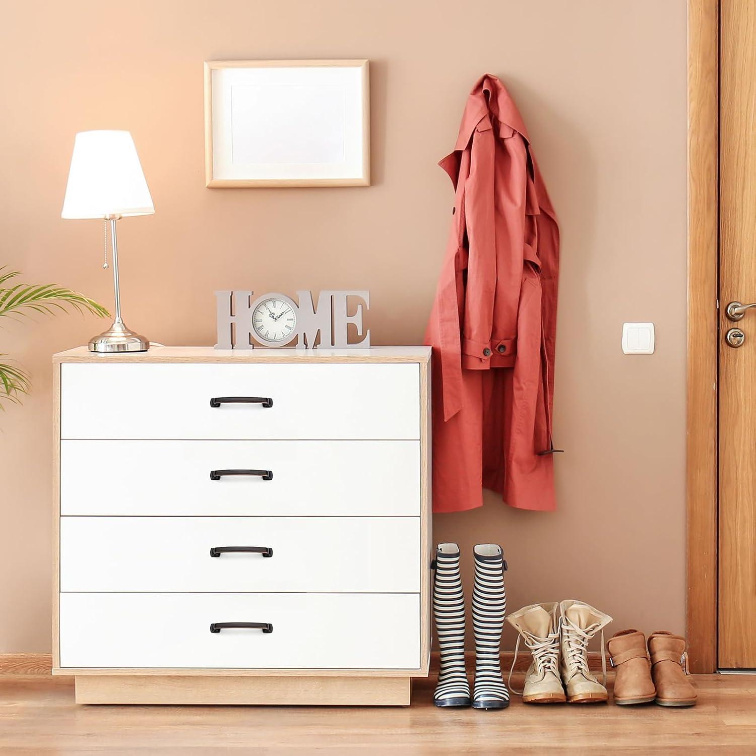 Oil Rubbed Bronze Curved Bar Cabinet Pulls with Mounting Hardware