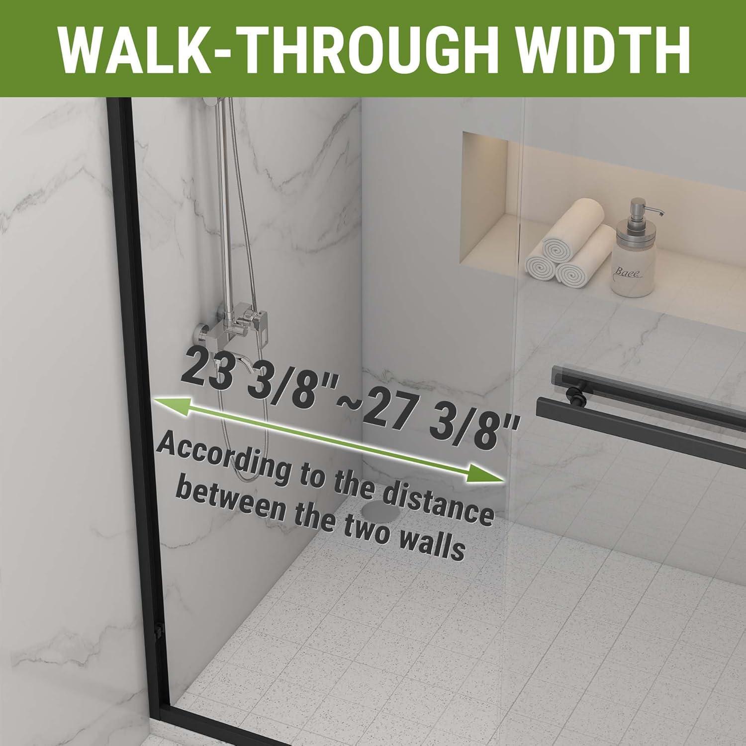 EASTANA Semi-frameless bypass bathroom sliding door AADSH6269LL
