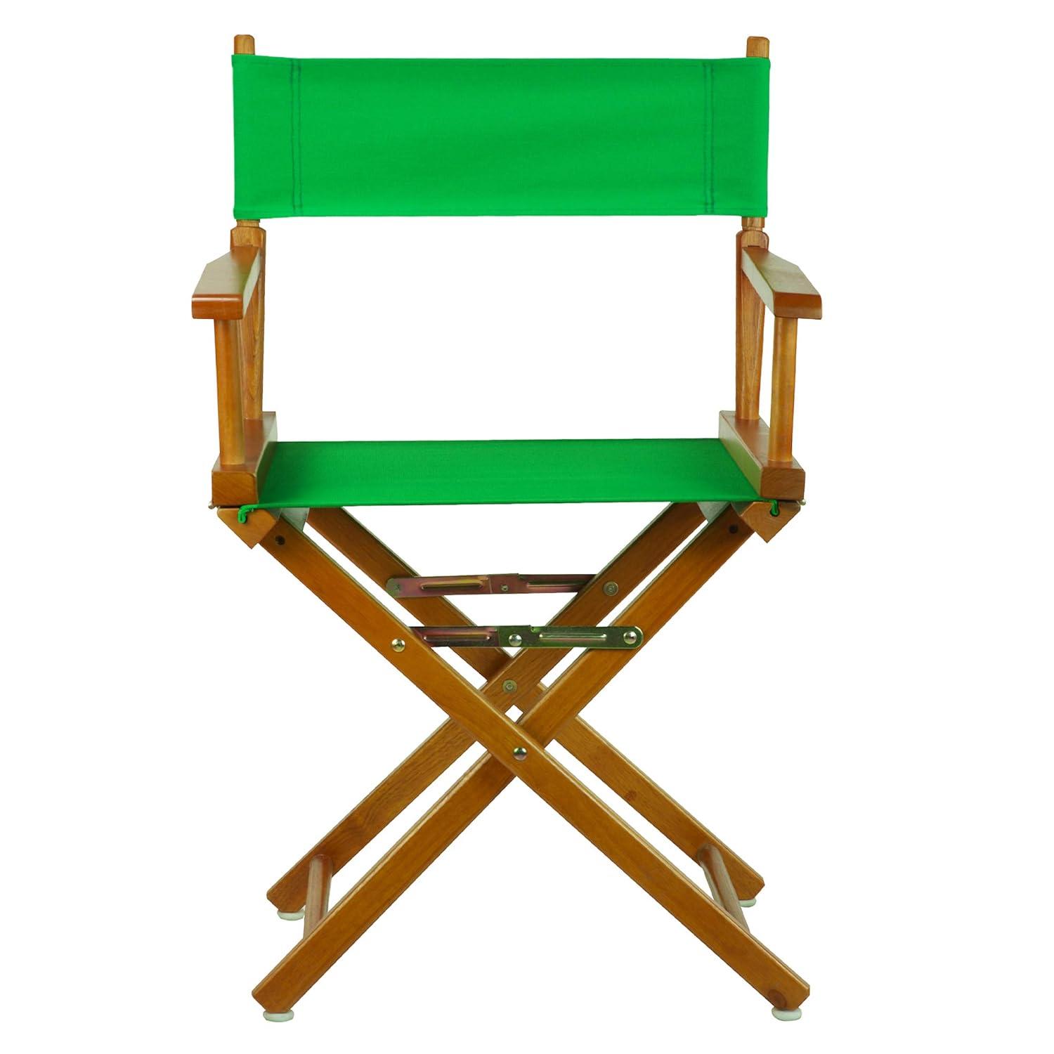 "18" Director's Chair Honey Oak Frame-Green Canvas"