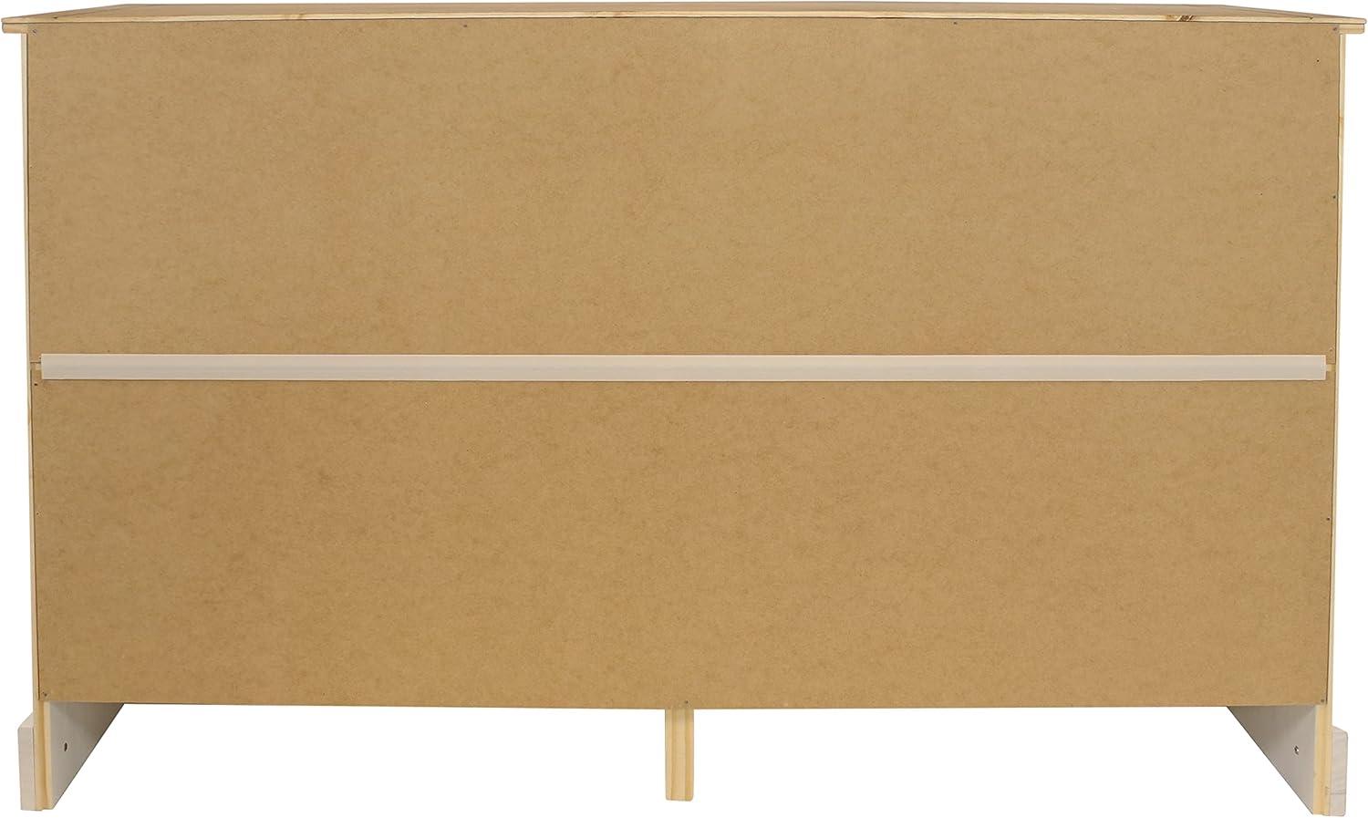 Sunnydaze Sideboard with 3 Drawers and 3 Doors - Solid Pine Construction - Dark Brown- 32"