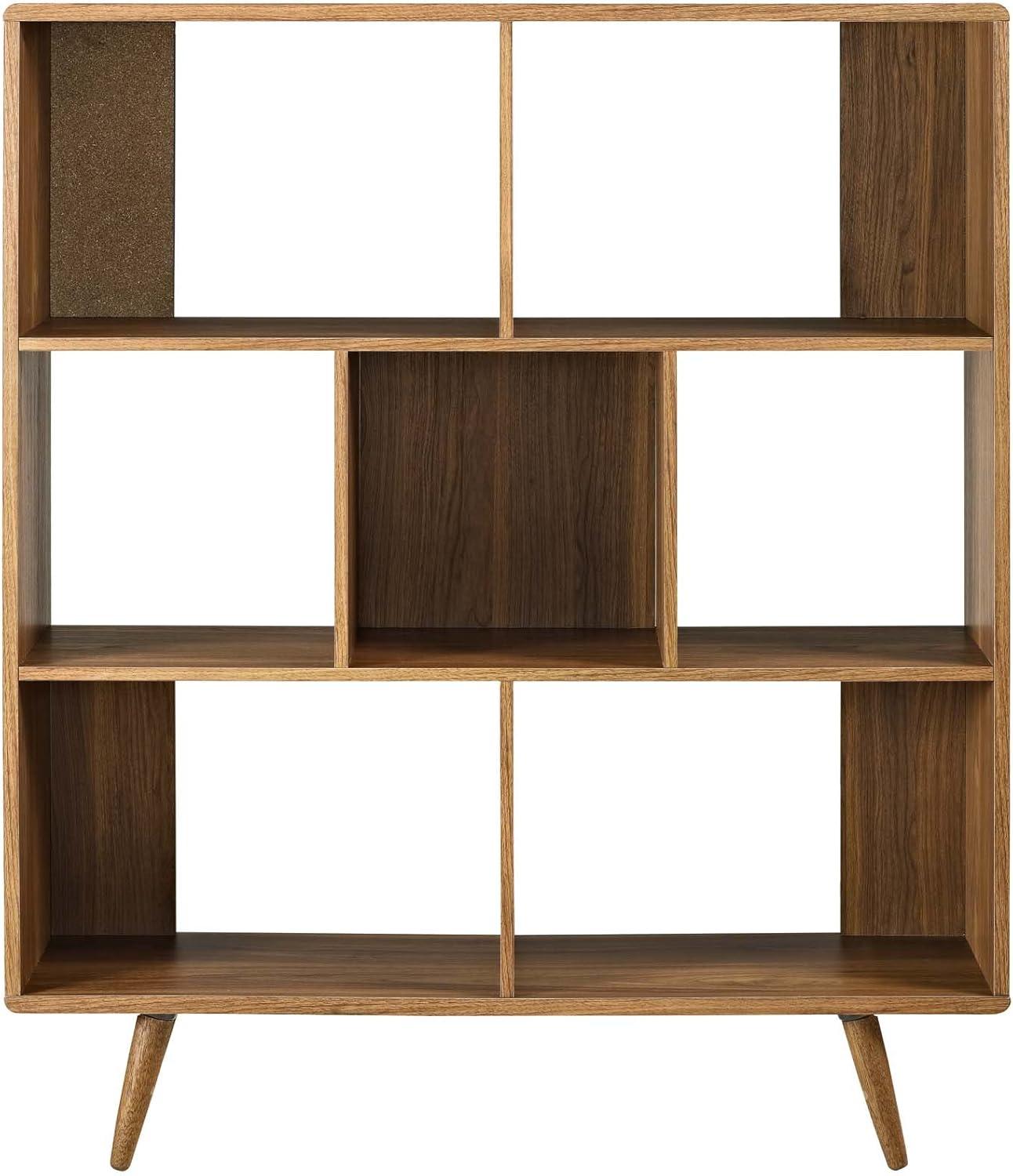 52" Realm Bookshelf Walnut - Modway