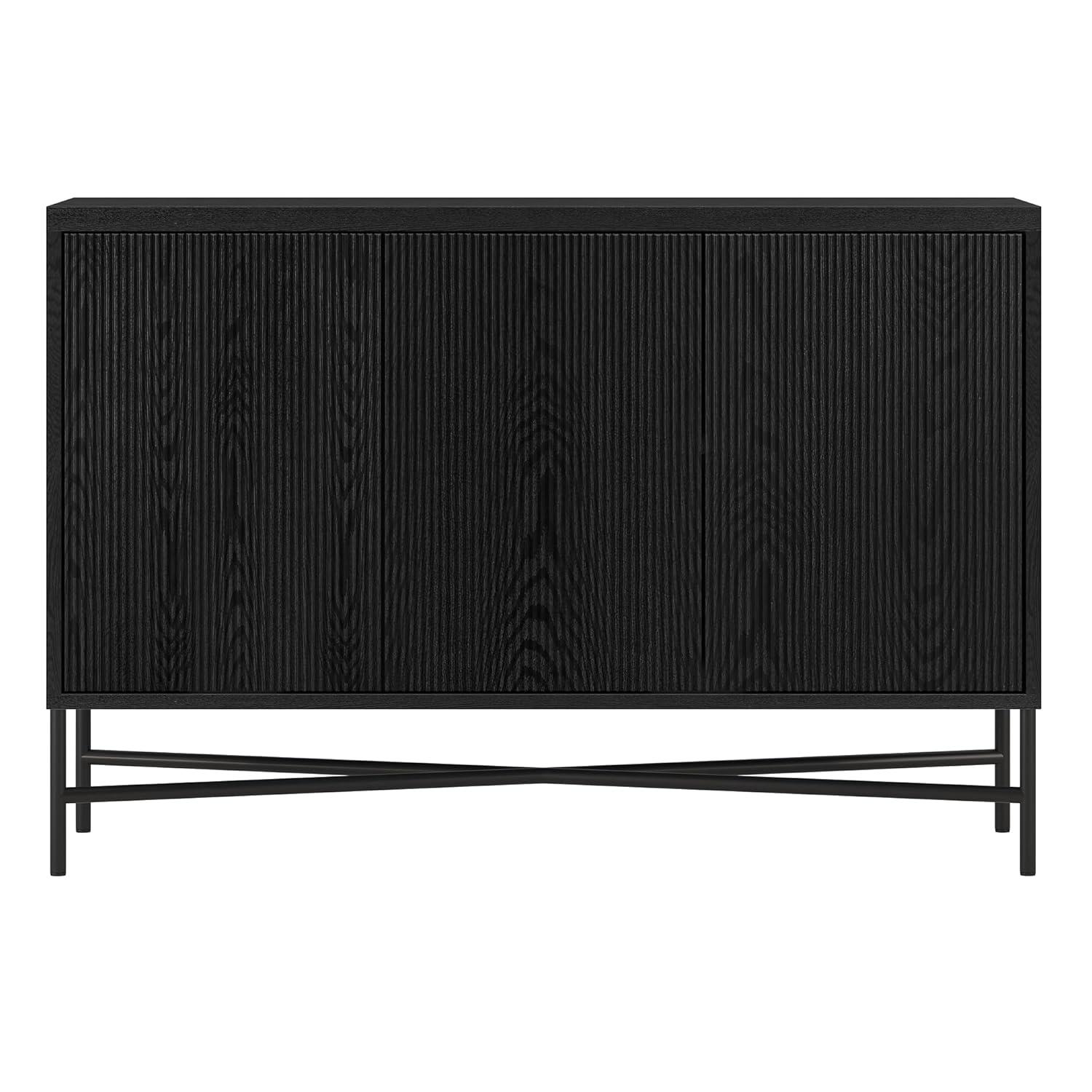 Evelyn&Zoe 48" Modern Contemporary Buffet Table Black