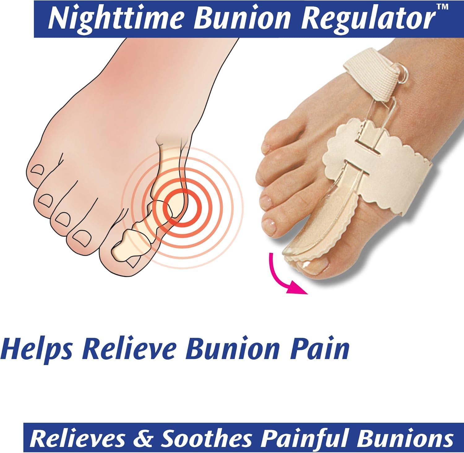 PediFix Nighttime Bunion Regulator, Right Foot, Medium