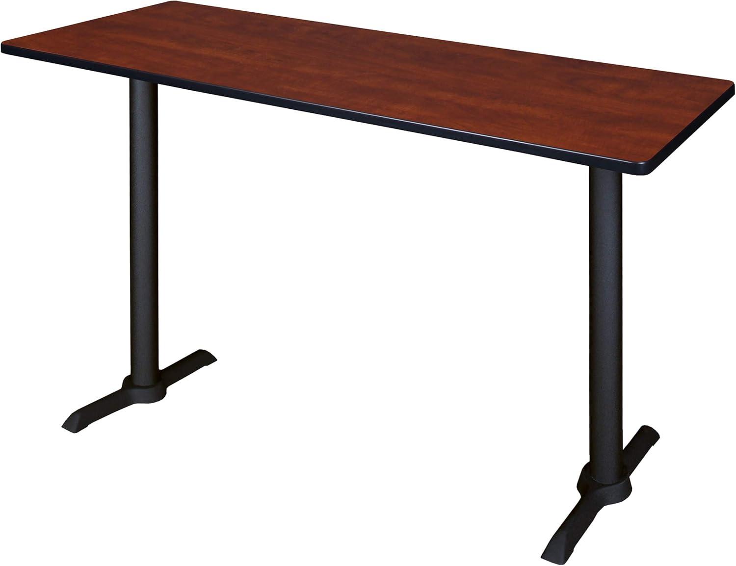 Cherry and Black Metal 60-Inch Cafe Training Table