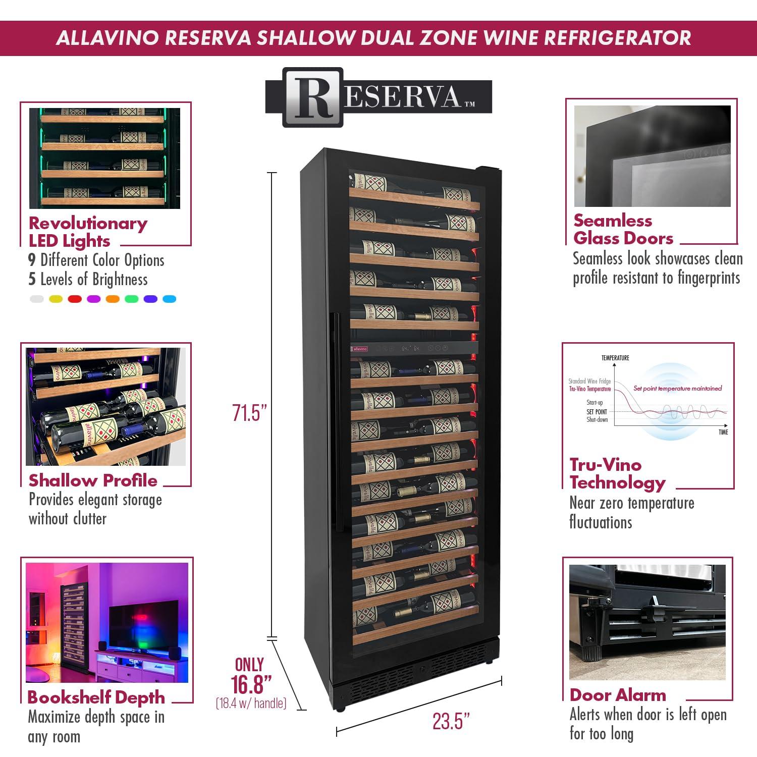 Allavino Allavino Dual Zone 23.5'' Freestanding 67 Bottle Wine Refrigerator