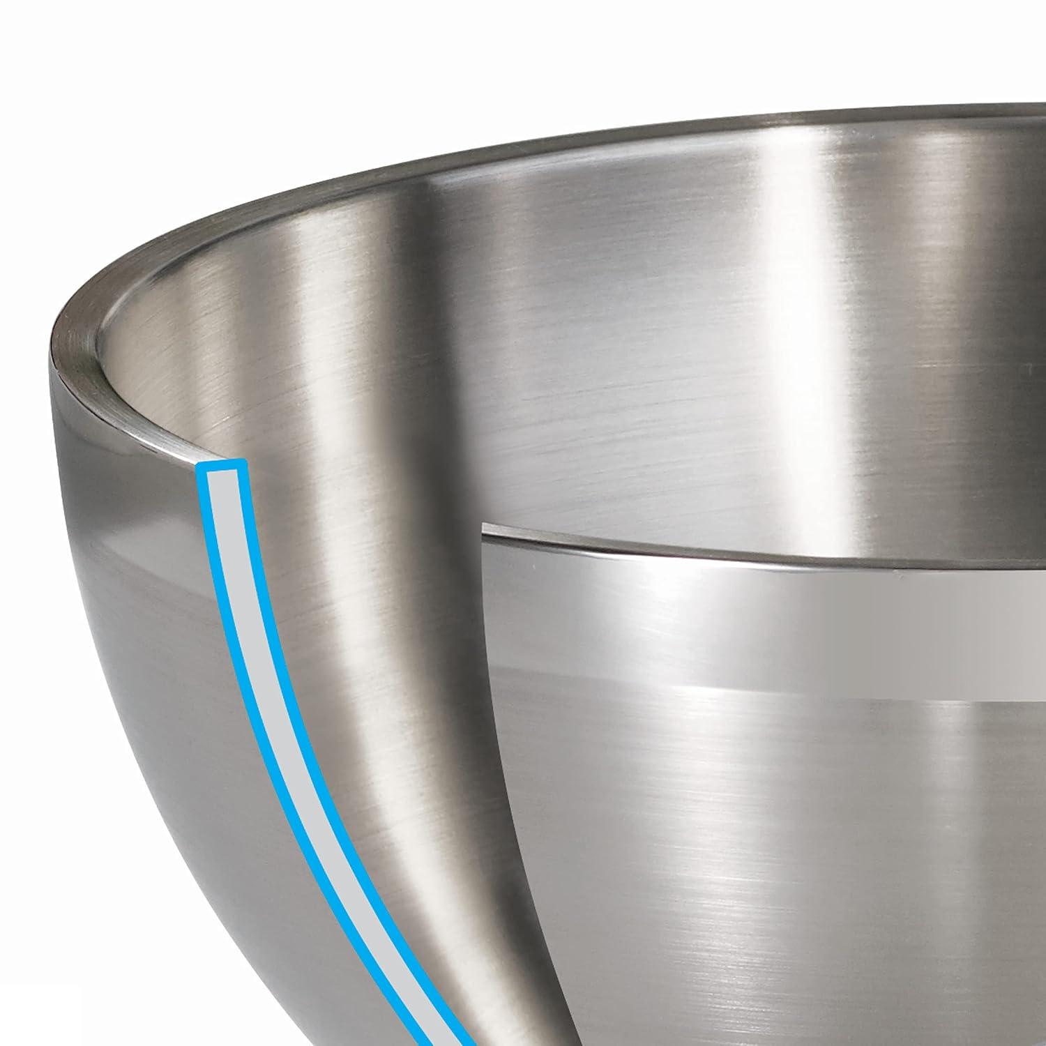 Tramontina Gourmet Double-Wall 3 Piece Stainless Steel Mixing Bowl Set