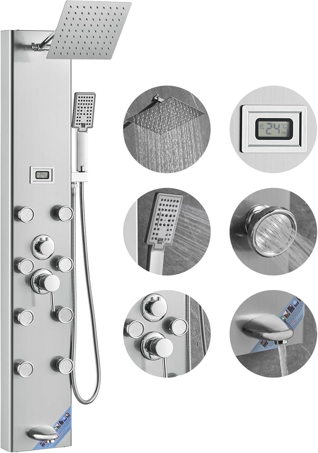 52.8'' Shower Panel with Full Body Shower Head