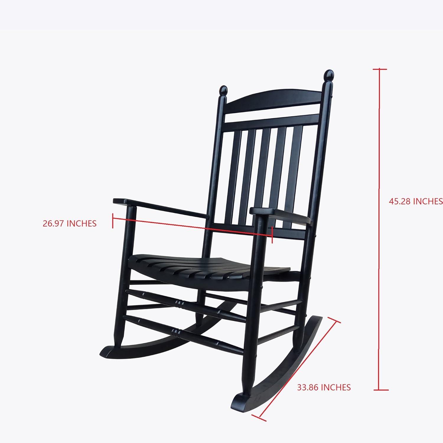 White Wood Traditional Outdoor Rocking Armchair