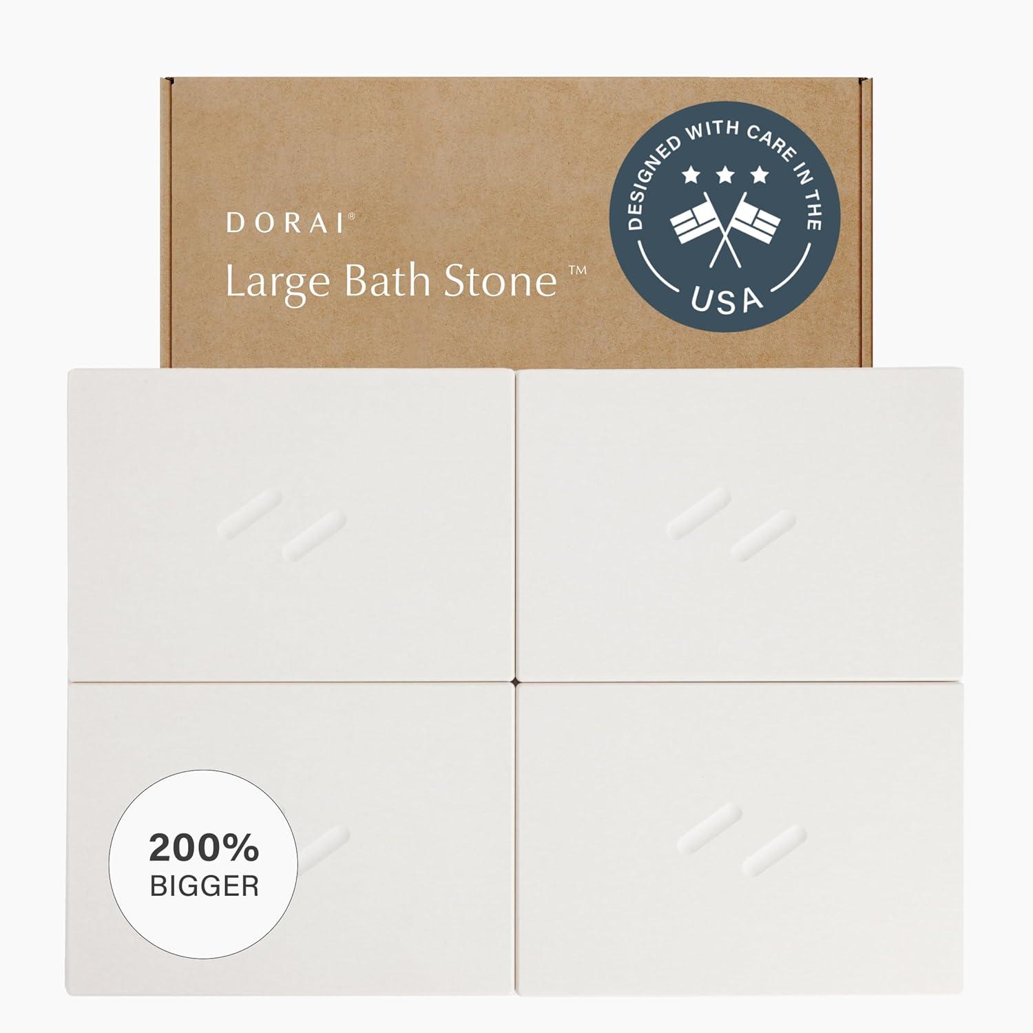 Large White Diatomaceous Earth Non-Slip Bath Mat