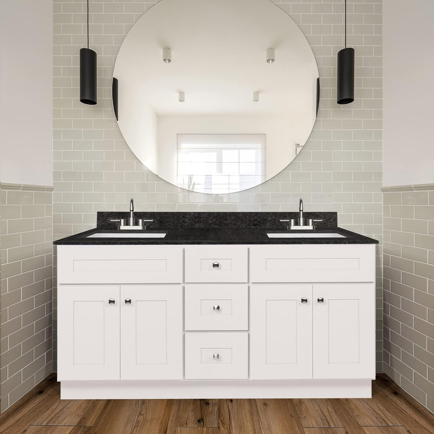 Design House Brookings 60 Inch Bathroom Vanity, Ready to Assemble, Solid Wood, Sherwin Williams – Design House, 599019-