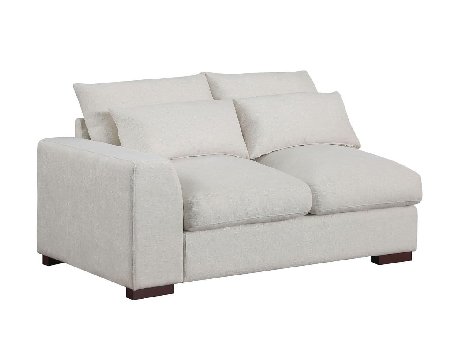 Biaggio Linen Blend Sectional with 2 Ottomans,Sectional Couch