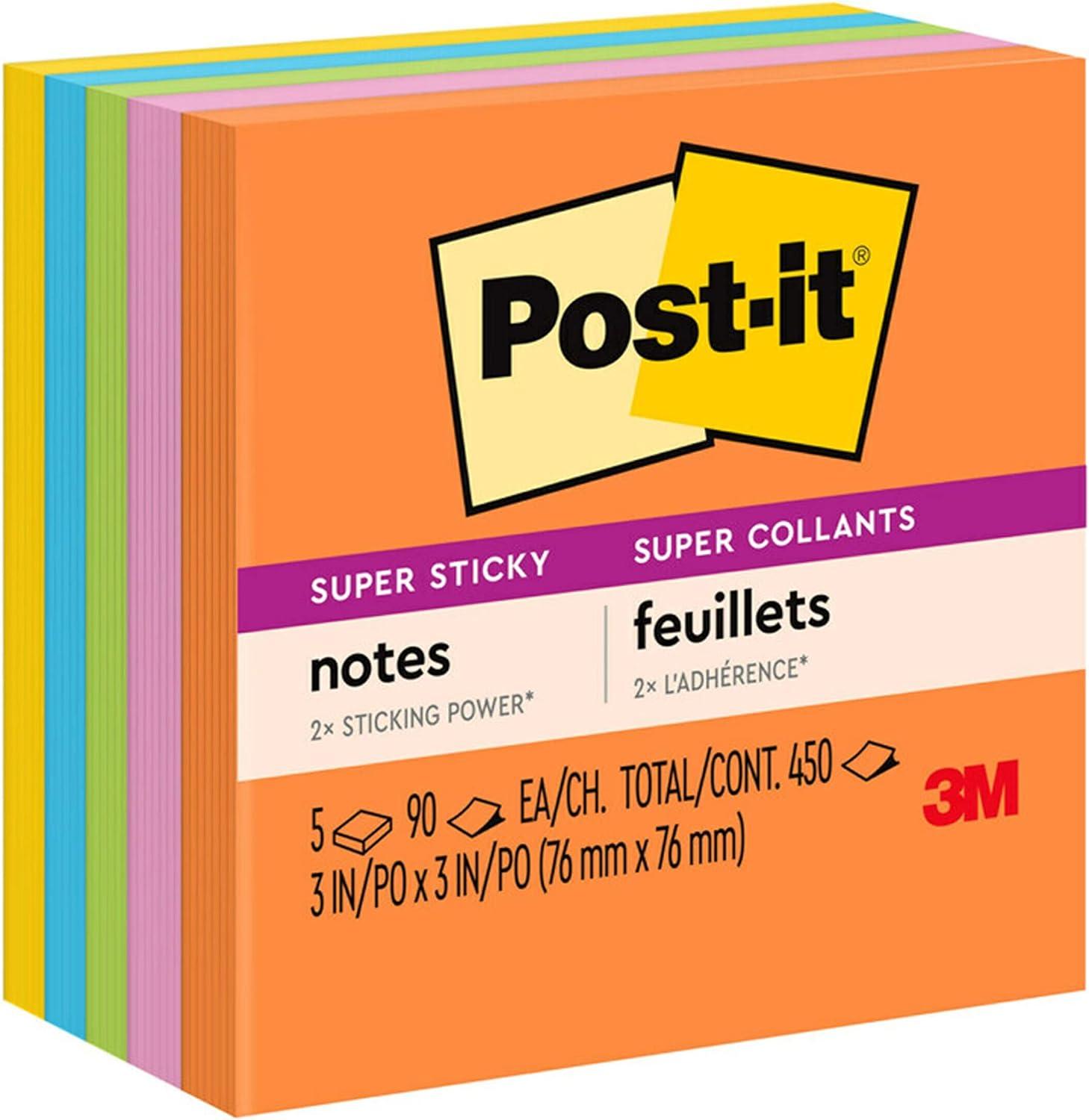 Energy Boost Multicolor Self-Adhesive Paper Sticky Notes