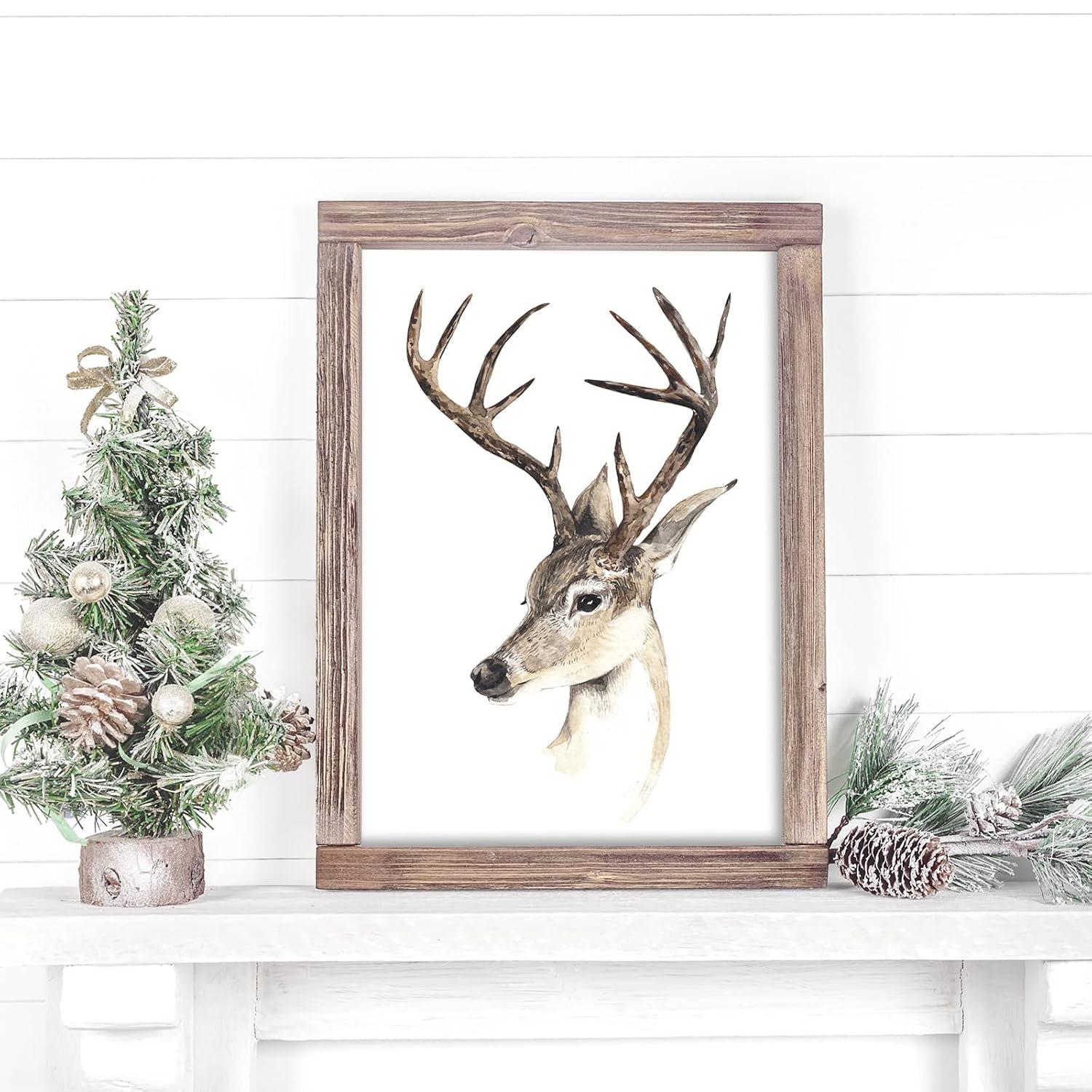 AnyDesign 12Pcs Christmas Wall Art Prints Minimalist Watercolor Xmas Art Poster Aesthetic Cozy Christmas Posters Room Decor for Xmas Tree Winter Gallery Living Room Bathroom (UNFRAMED, 11x14in)