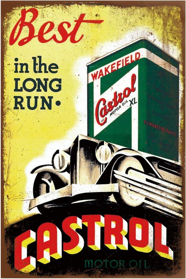 12-Piece Vintage Metal Gas and Oil Garage Wall Signs