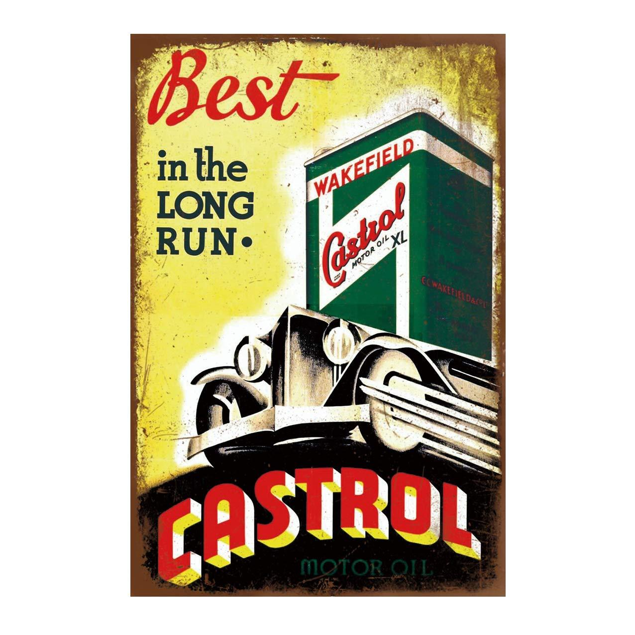 12-Piece Vintage Metal Gas and Oil Garage Wall Signs