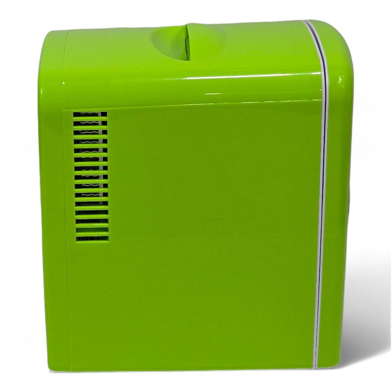 Mountain Dew MIS134MD, Mini Portable Compact Personal Fridge Cooler, 4 Liter Capacity Chills Six 12 oz Cans, 100% Freon-Free & Eco Friendly, Lime
