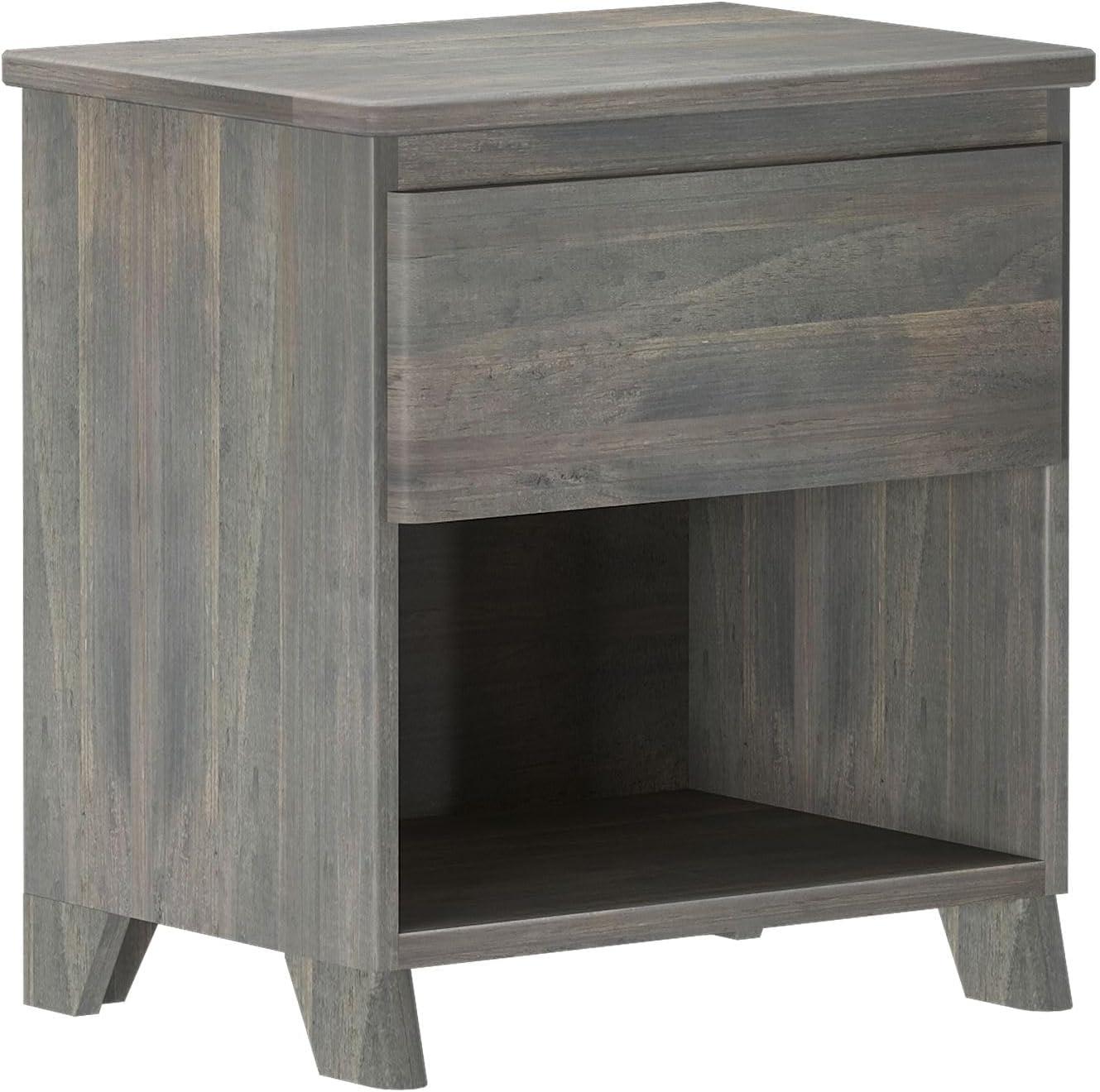 Farmhouse 1 Drawer Nightstand, Driftwood