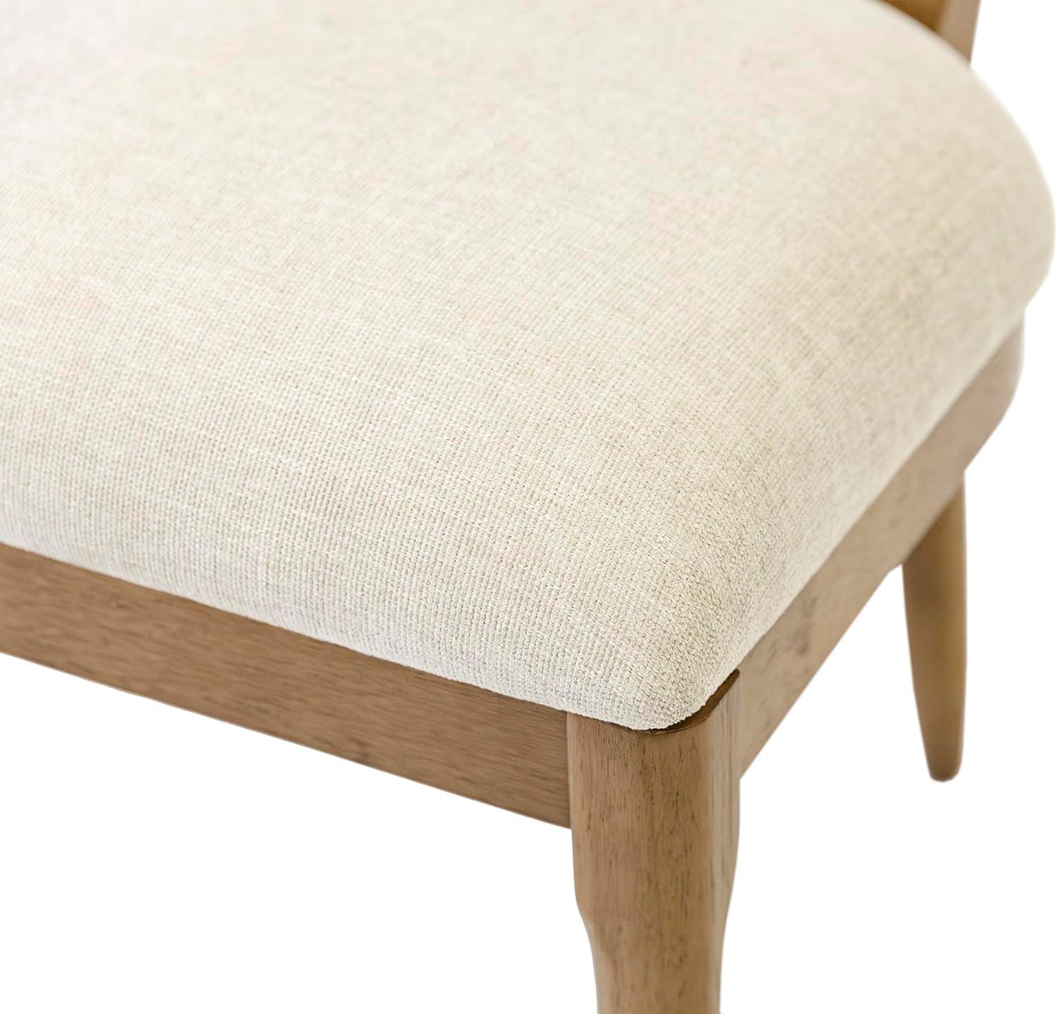 Coastal Wood Rectangular Kitchen Table with Six Chairs Dining Table Brown