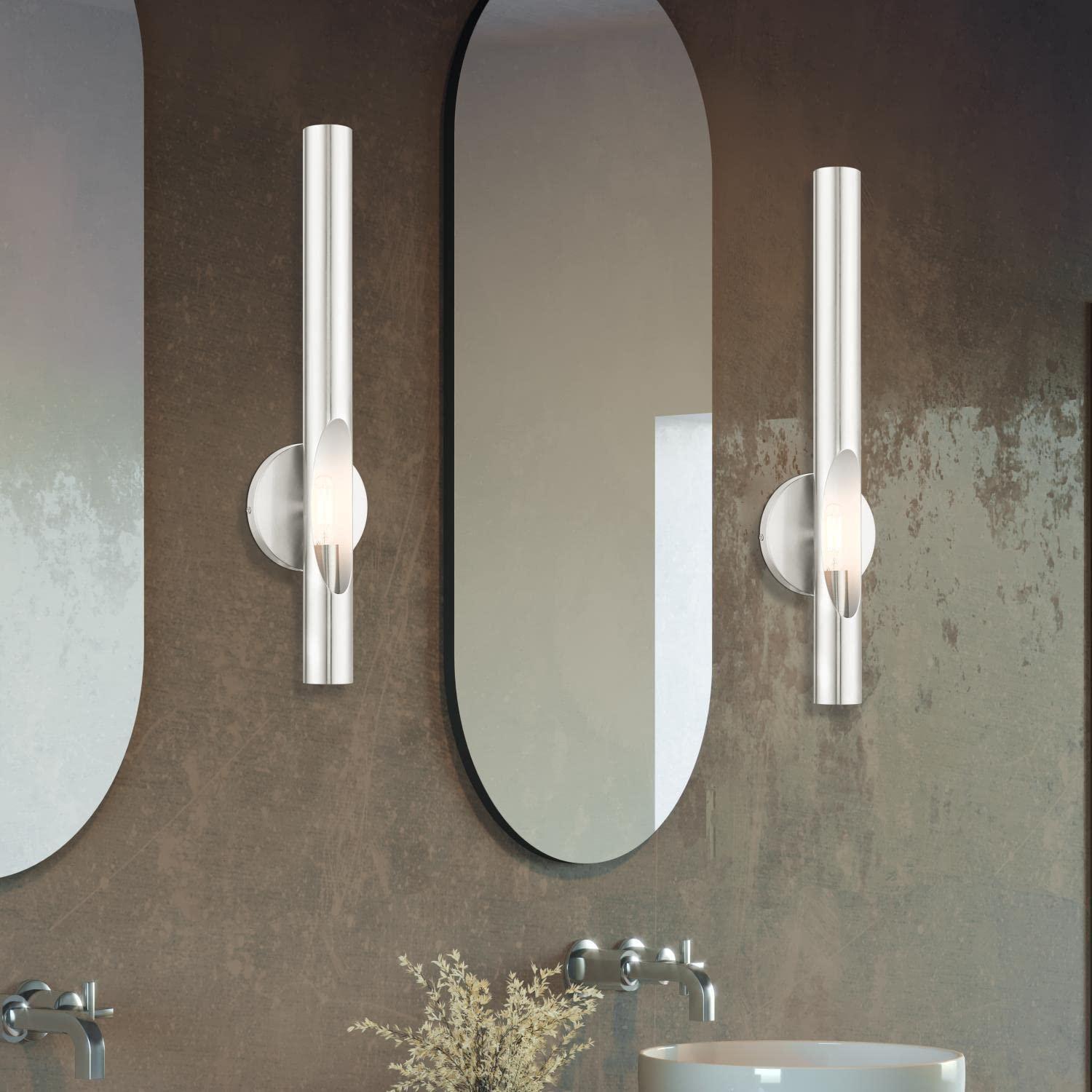 Livex Lighting Acra 1 - Light Wall Light in  Brushed Nickel