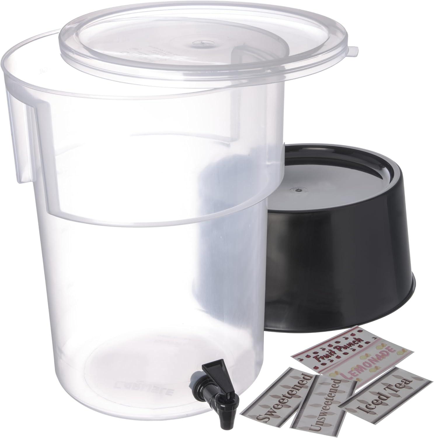 Carlisle 222903 Break-Resistant Beverage Dispenser with Base, 5 Gallon