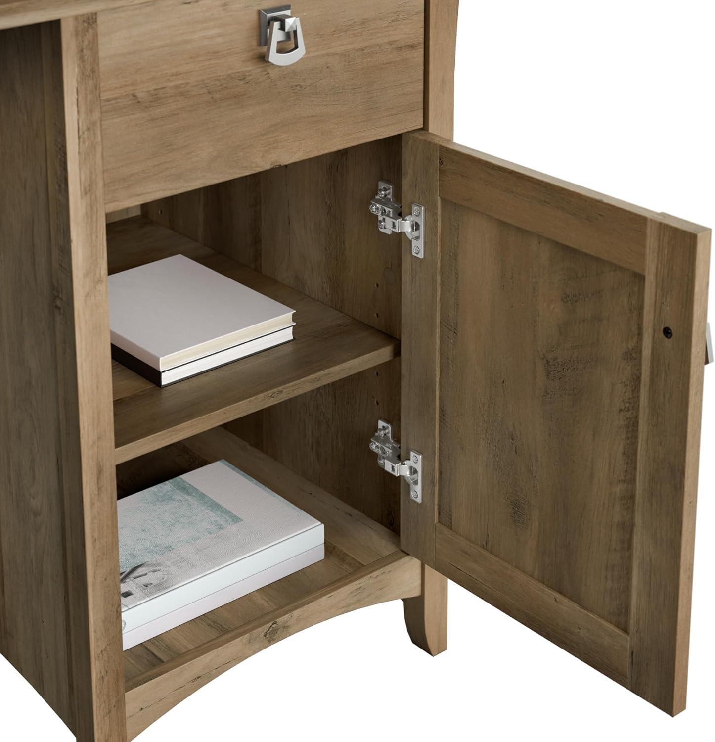 Bush Furniture Salinas Mission 48" Computer Desk and Hutch, Reclaimed Pine