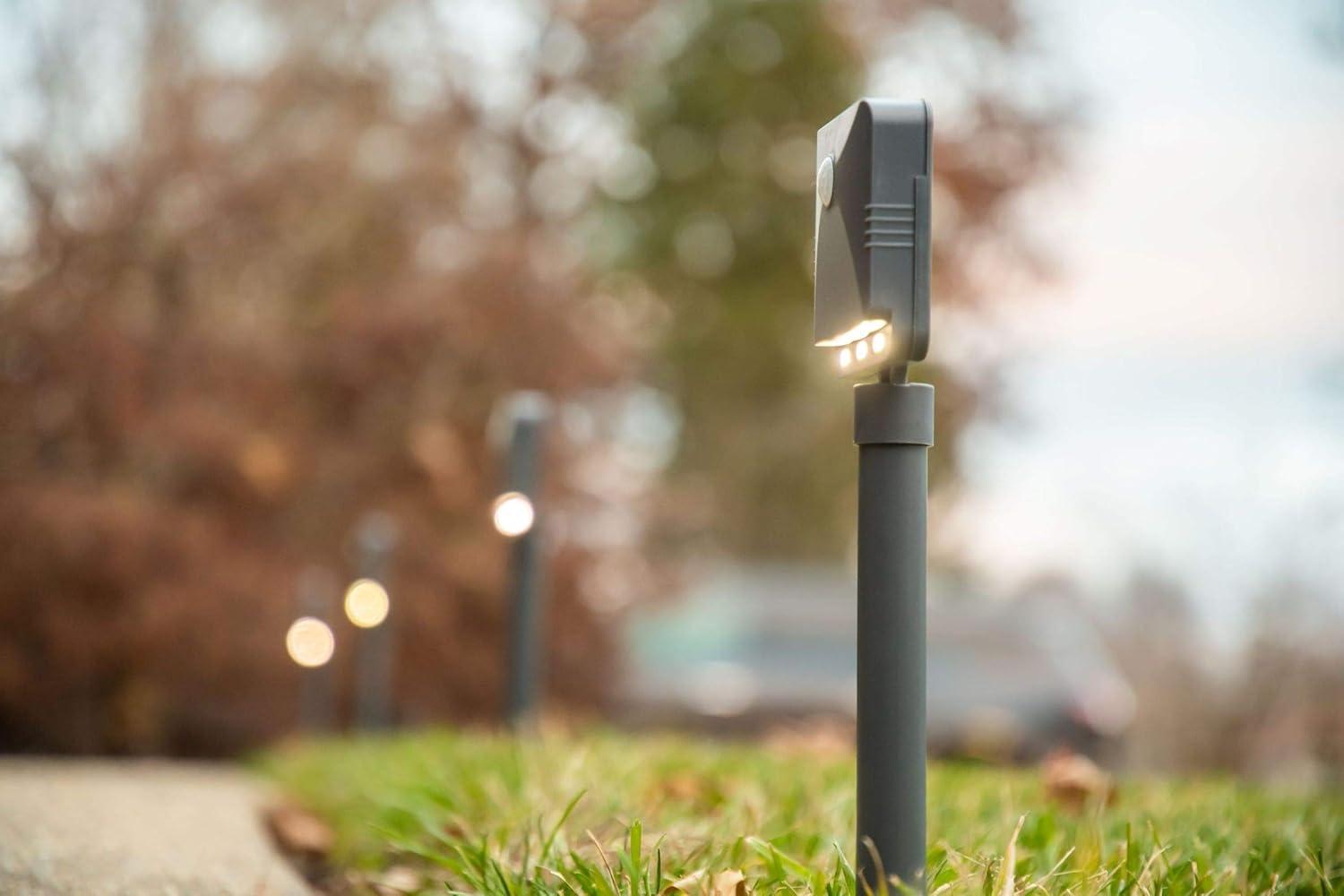 Gray Plastic Motion Sensing LED Stair Lights, 3-Pack