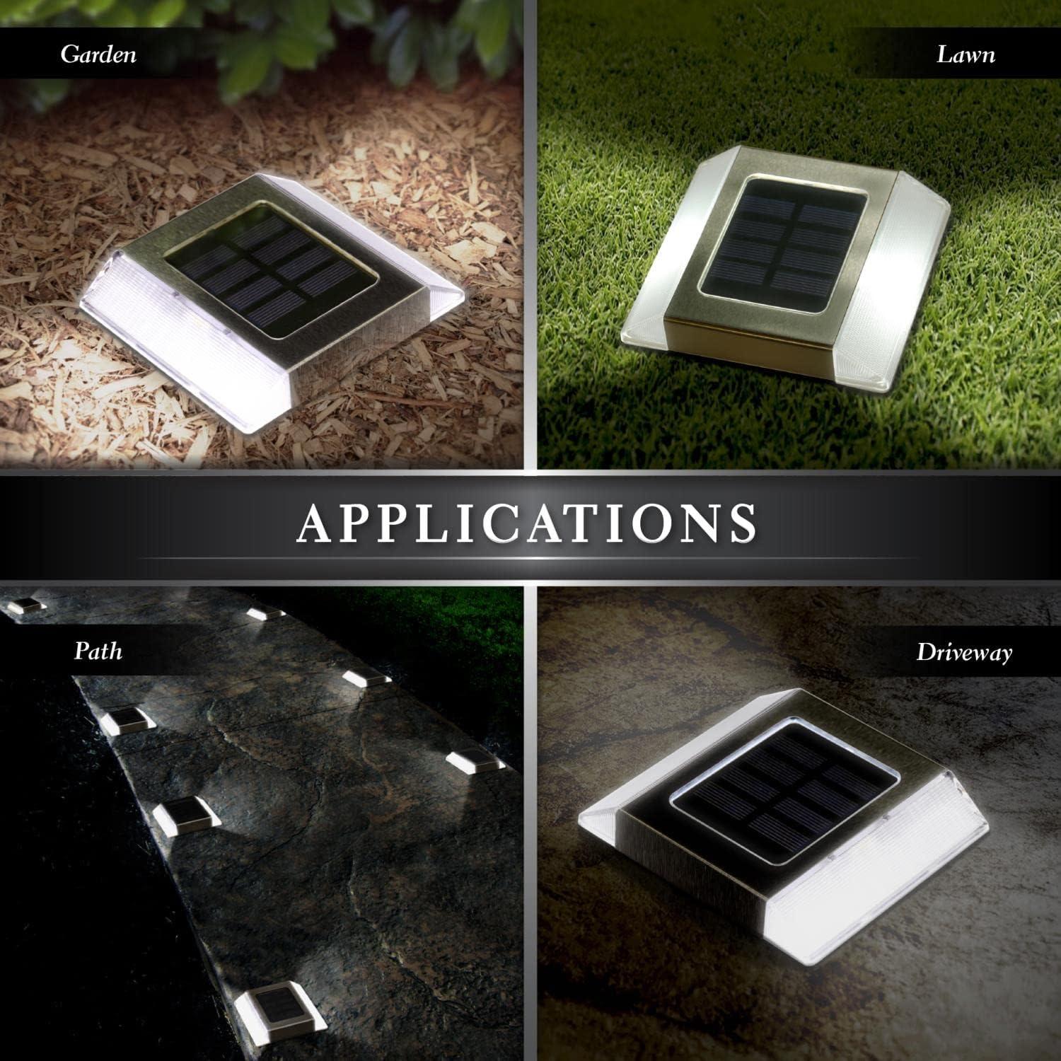 Stainless Steel Solar LED Pathway Light Multipack