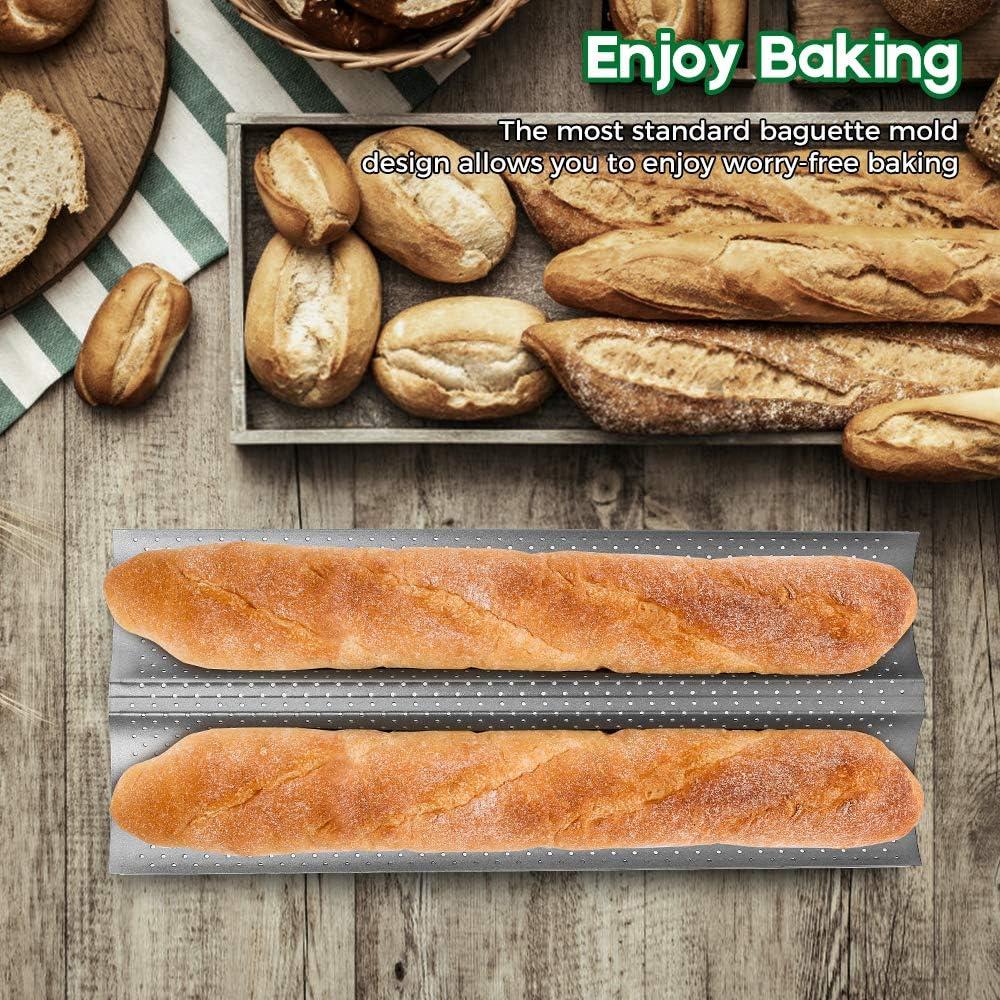 Nonstick Carbon Steel 15-Inch Baguette Baking Tray