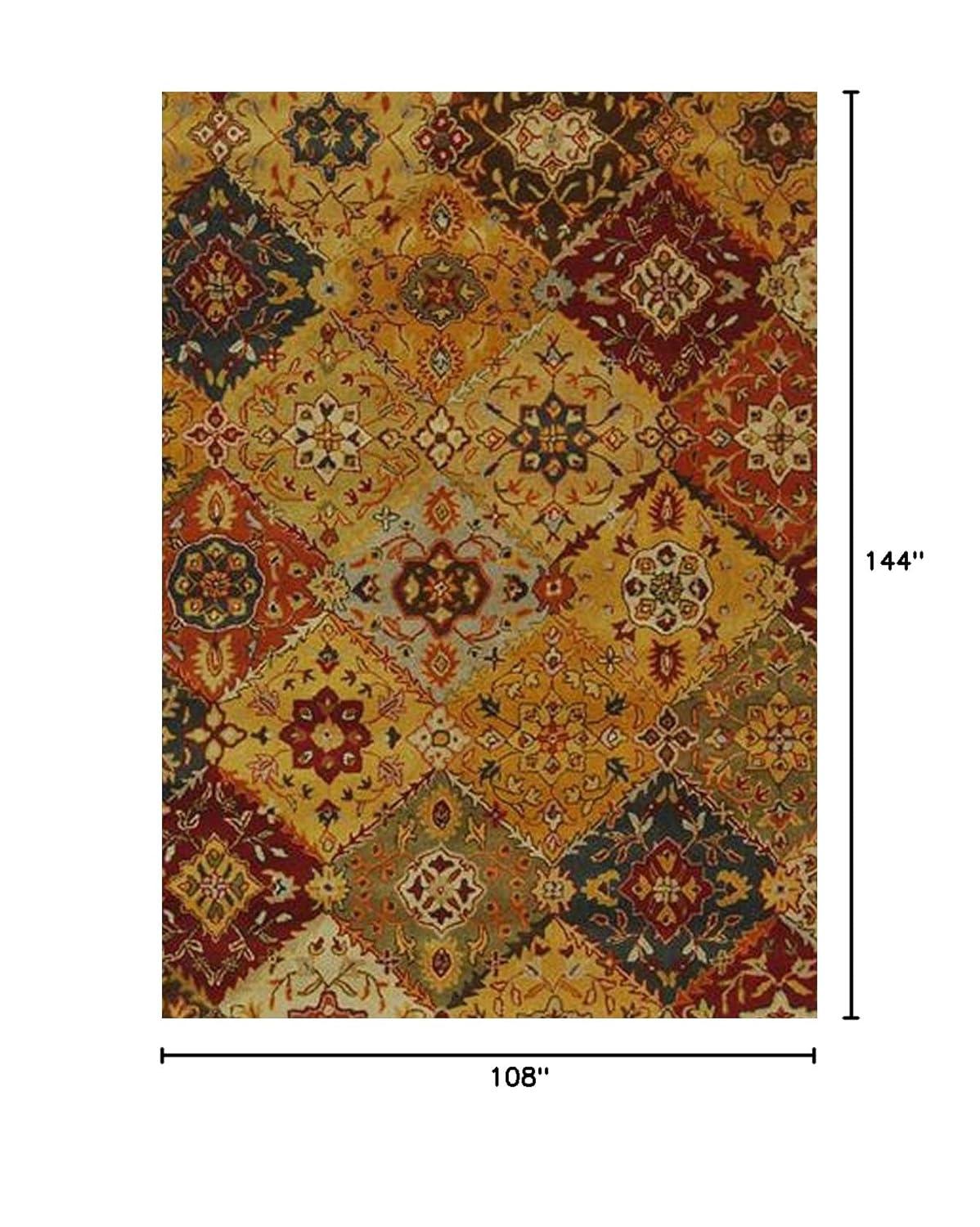 SAFAVIEH Heritage Regius Traditional Wool Area Rug, Multi, 9' x 12'