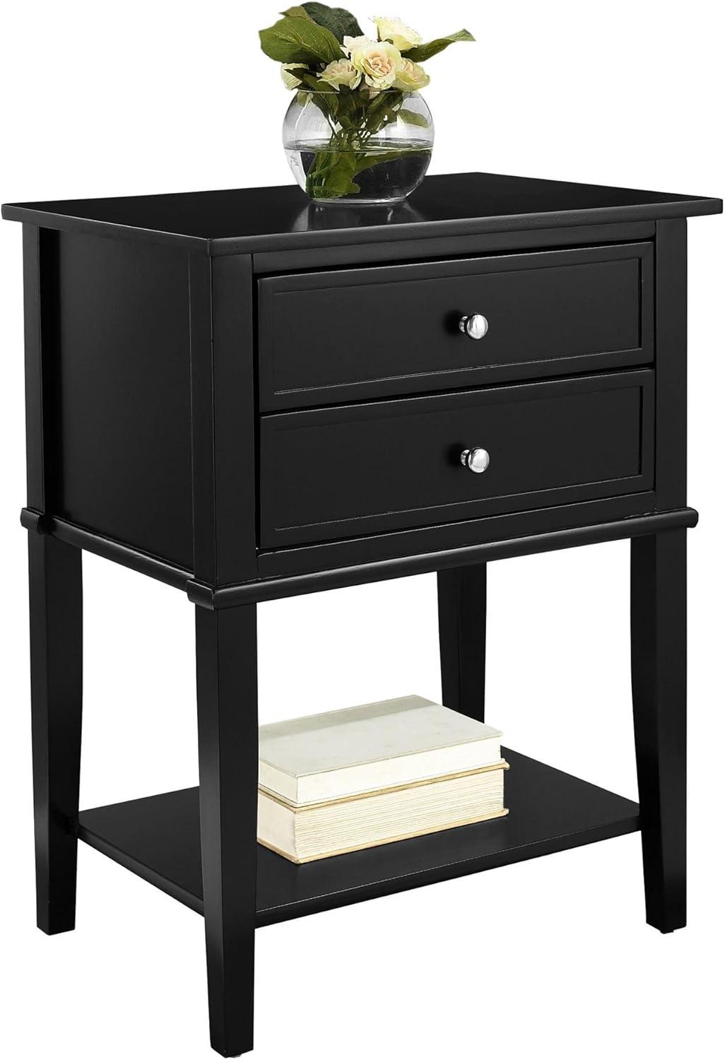 Ameriwood Home Franklin Accent Table with 2 Drawers, Purple