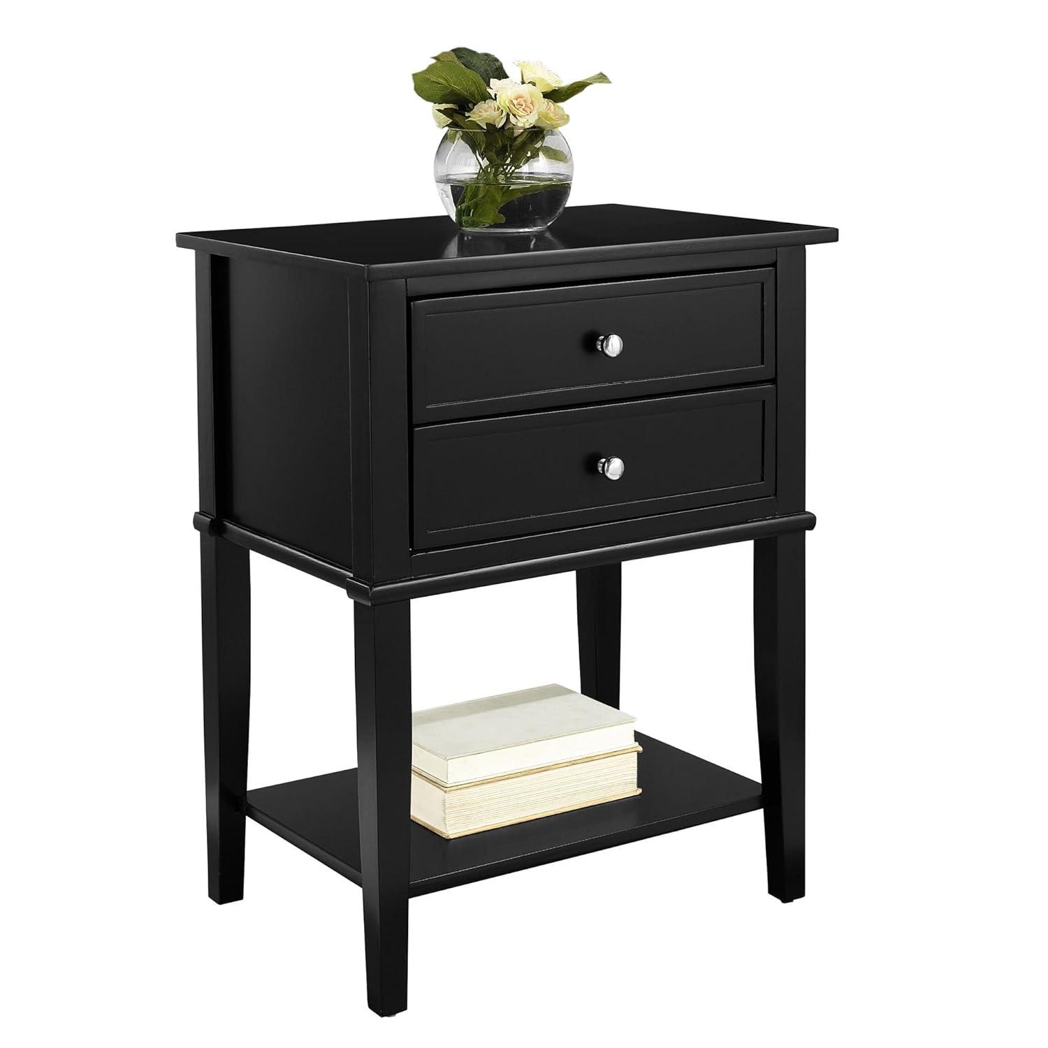Ameriwood Home Franklin Accent Table with 2 Drawers, Purple