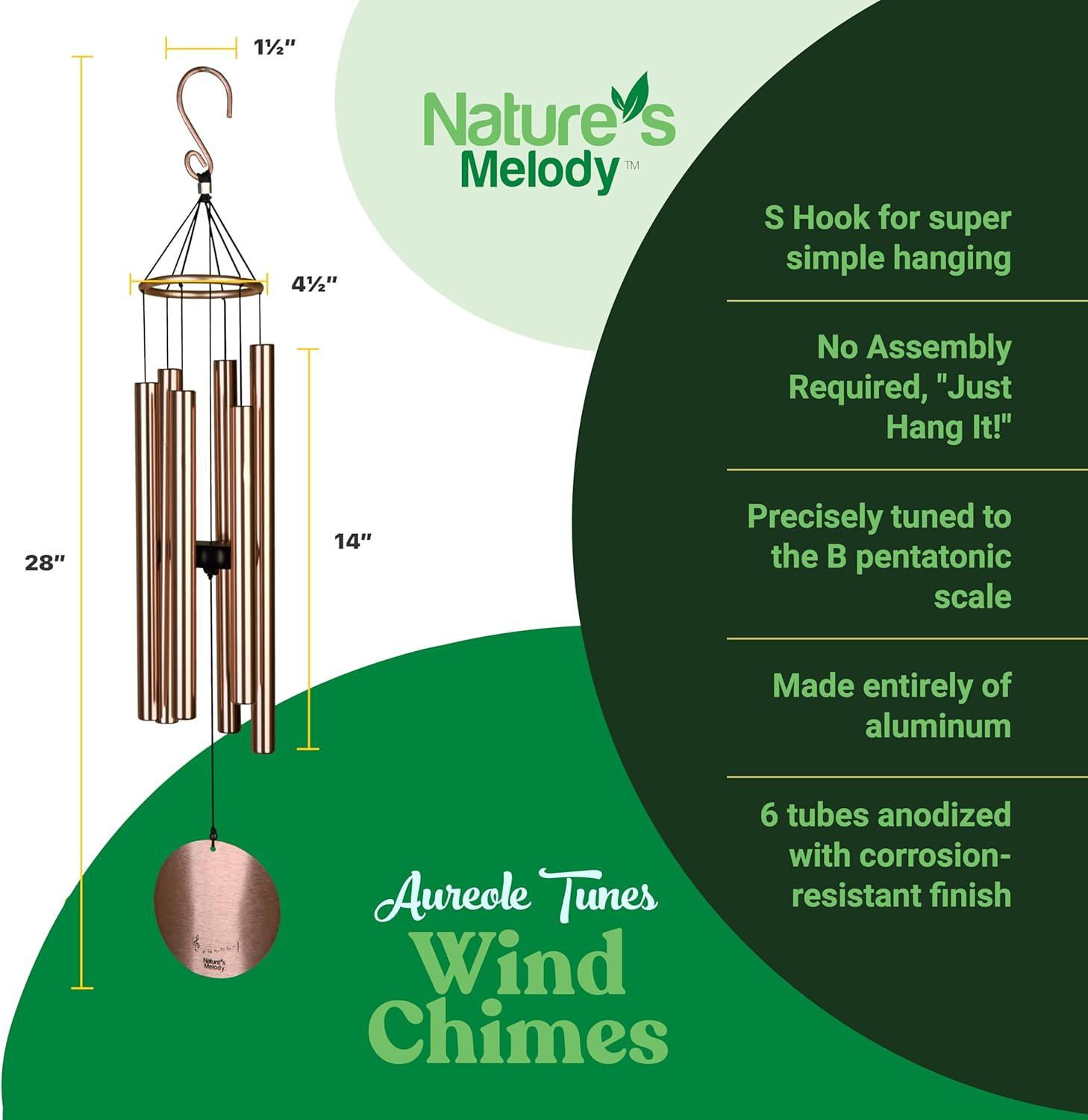 Nature's Melody Nature's Melody Tuned 6-Tube Outdoor Wind Chimes