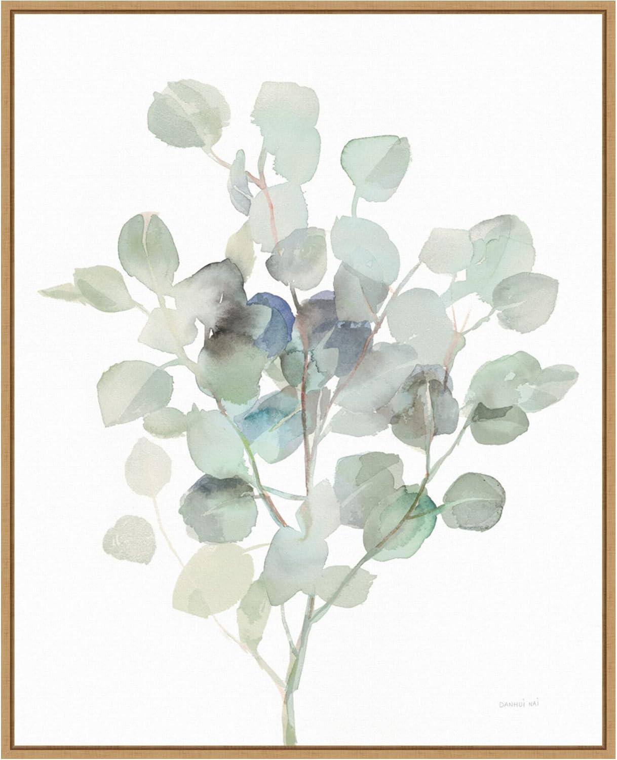 Eucalyptus III Cool 23" x 28" Framed Canvas Wall Art