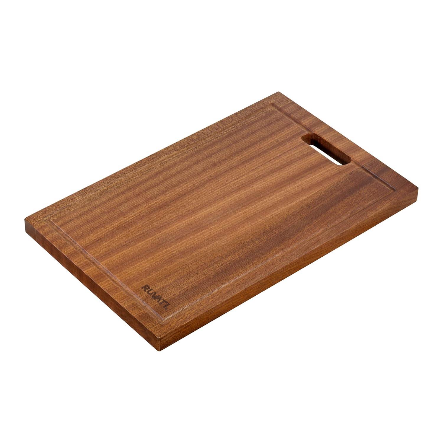 Ruvati LedgeFit Solid Wood Replacement Cutting Board for Ruvati Workstation Sinks