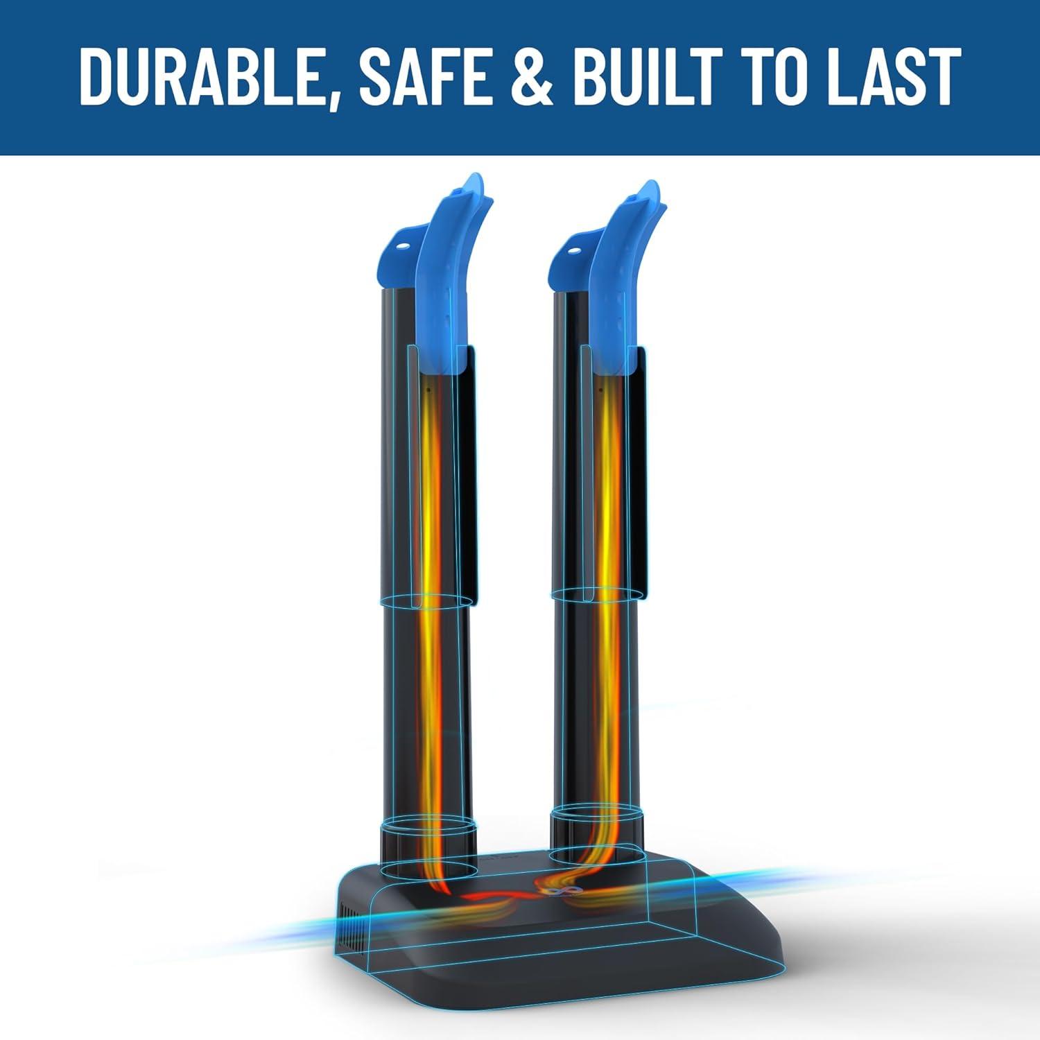 BEACHWATER POOL & SPA, LLC Convection Boot Dryer For Work Boots, Silent Boot Warmer, Energy-Efficient Shoe Dryer With Fanless Feature To Reduce Smells – Ideal For Sneakers, Cleats, And Winter Gear, Ski Boots, Gloves, & Shoes