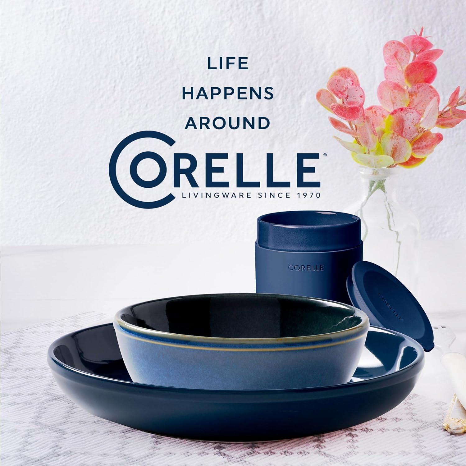 Corelle Stoneware 16-piece Dinnerware Set, Service for 4, Navy