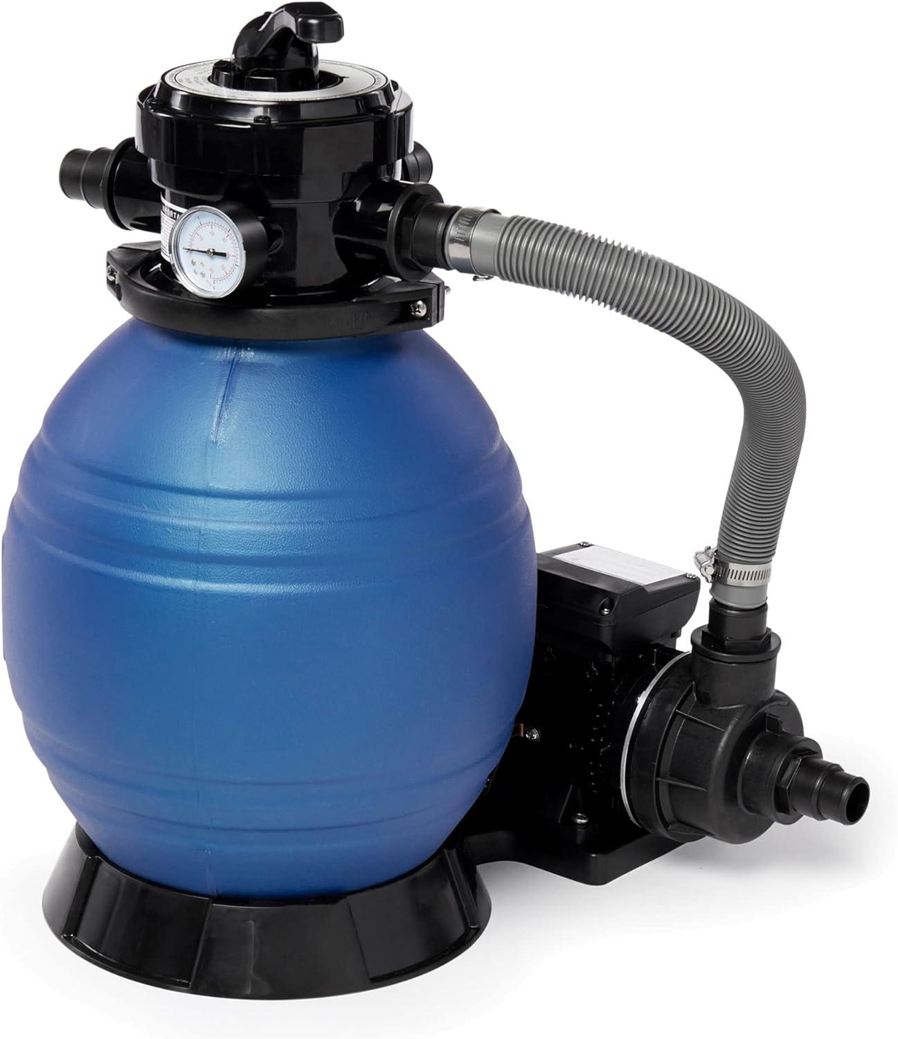 Aquarian Phoenix 18' x 52" Steel Frame Above-Ground Pool Kit, DIY Family Size Backyard Pool with Sand Filter Pump, Ladder, Liner, & Thru-Wall Skimmer