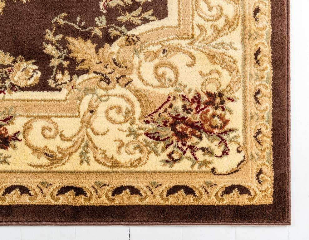 Unique Loom Versailles Collection Area Rug - Henry (10' 6" x 16' 5" Rectangle Brown/Cream)