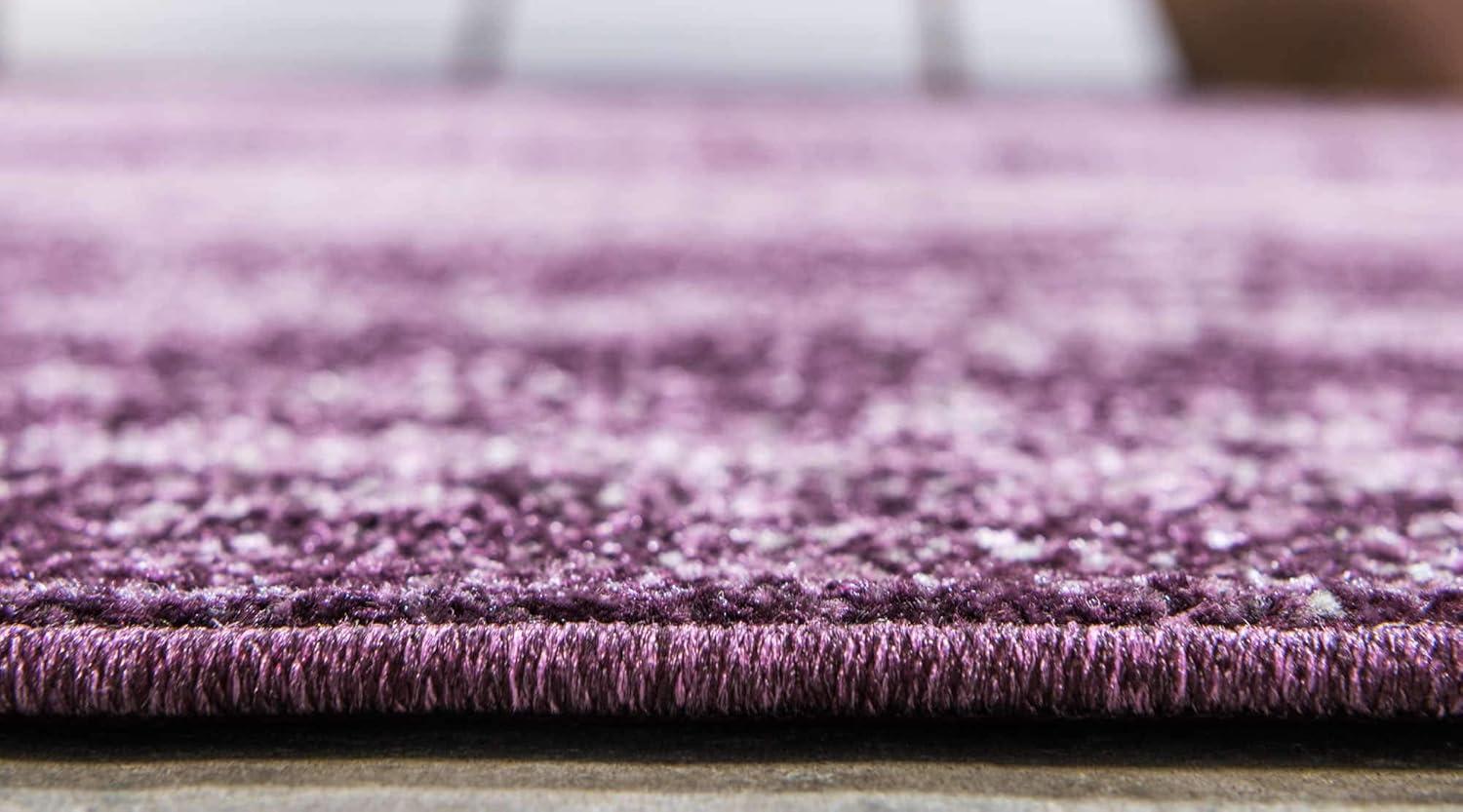 Violet Gradient Low Pile Rectangular Area Rug