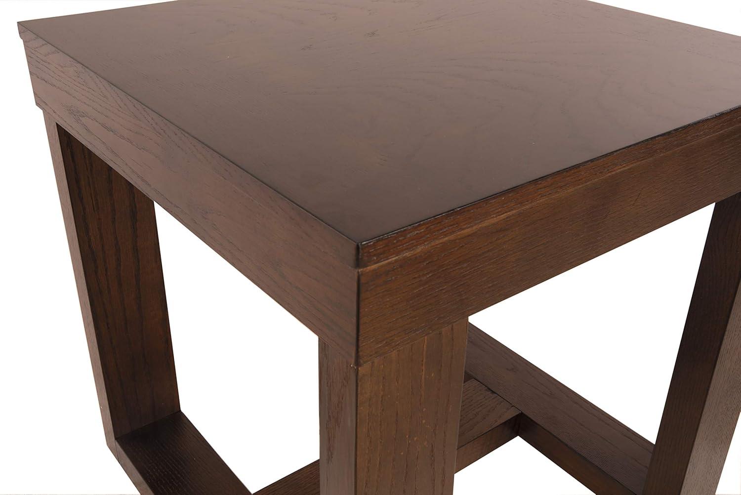 Signature Design by Ashley Contemporary Watson End Table  Dark Brown