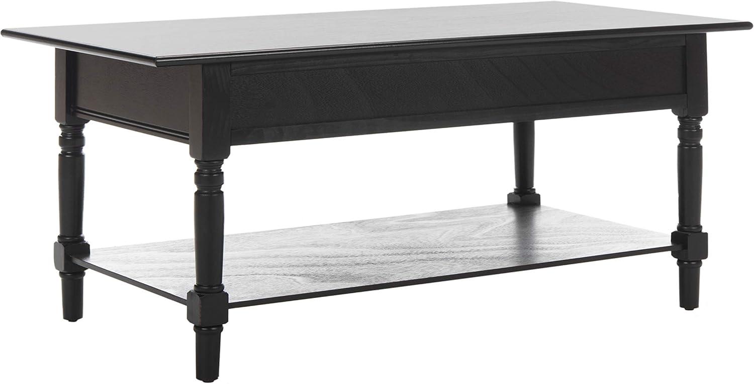 Boris Coffee Table - Distressed Black - Safavieh