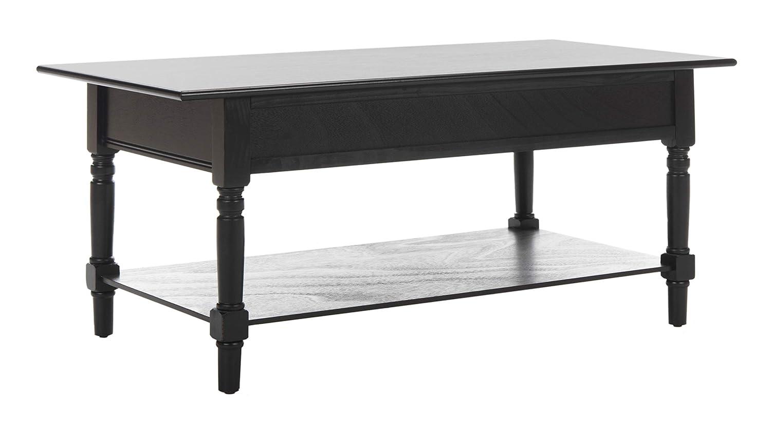 Boris Coffee Table - Distressed Black - Safavieh
