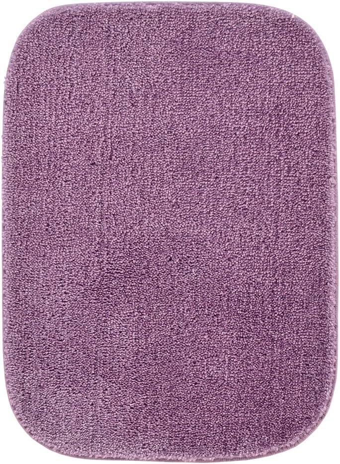 2pc Traditional Nylon Washable Bathroom Rug Set Purple - Garland Rug: Machine Made, Tufted, Latex Backing