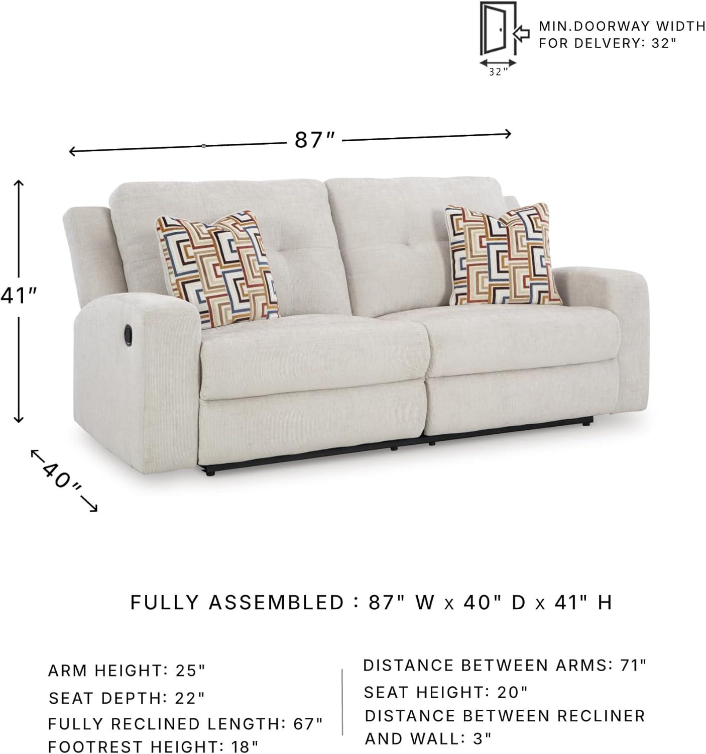Signature Design by Ashley Danum Beige Reclining Sofa