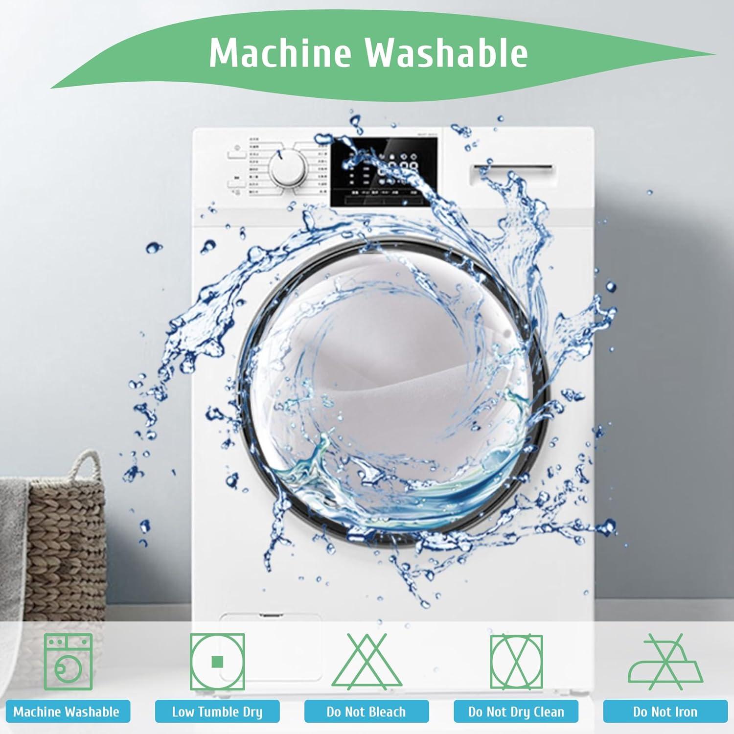 DLD Queen Mattress Protector, Waterproof Breathable Noiseless Queen Mattress Pad with Deep Pocket for 6-18 inches Mattress, White